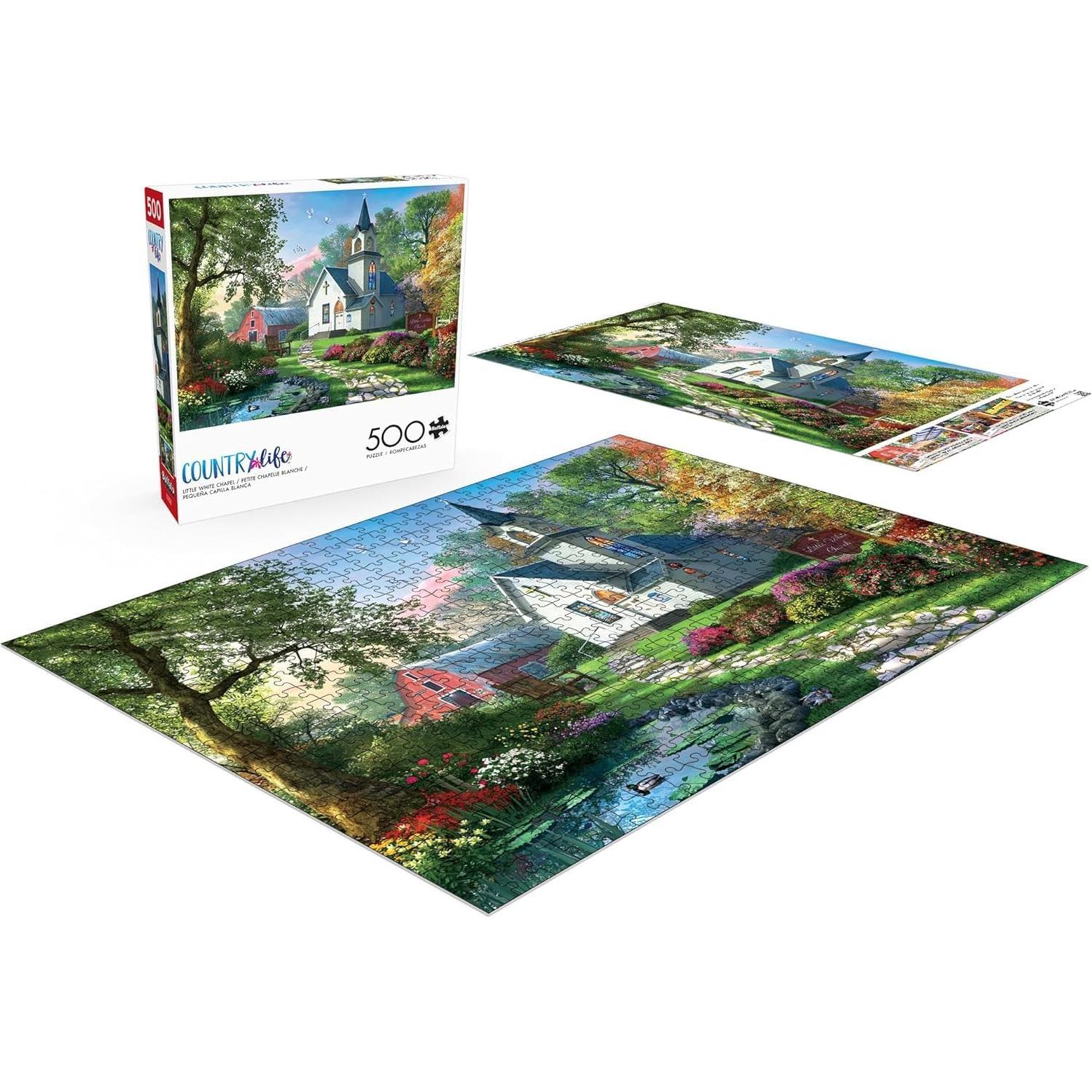 Rompecabezas 500 Piezas Buffalo Games Capilla Blanca 54x38 cm