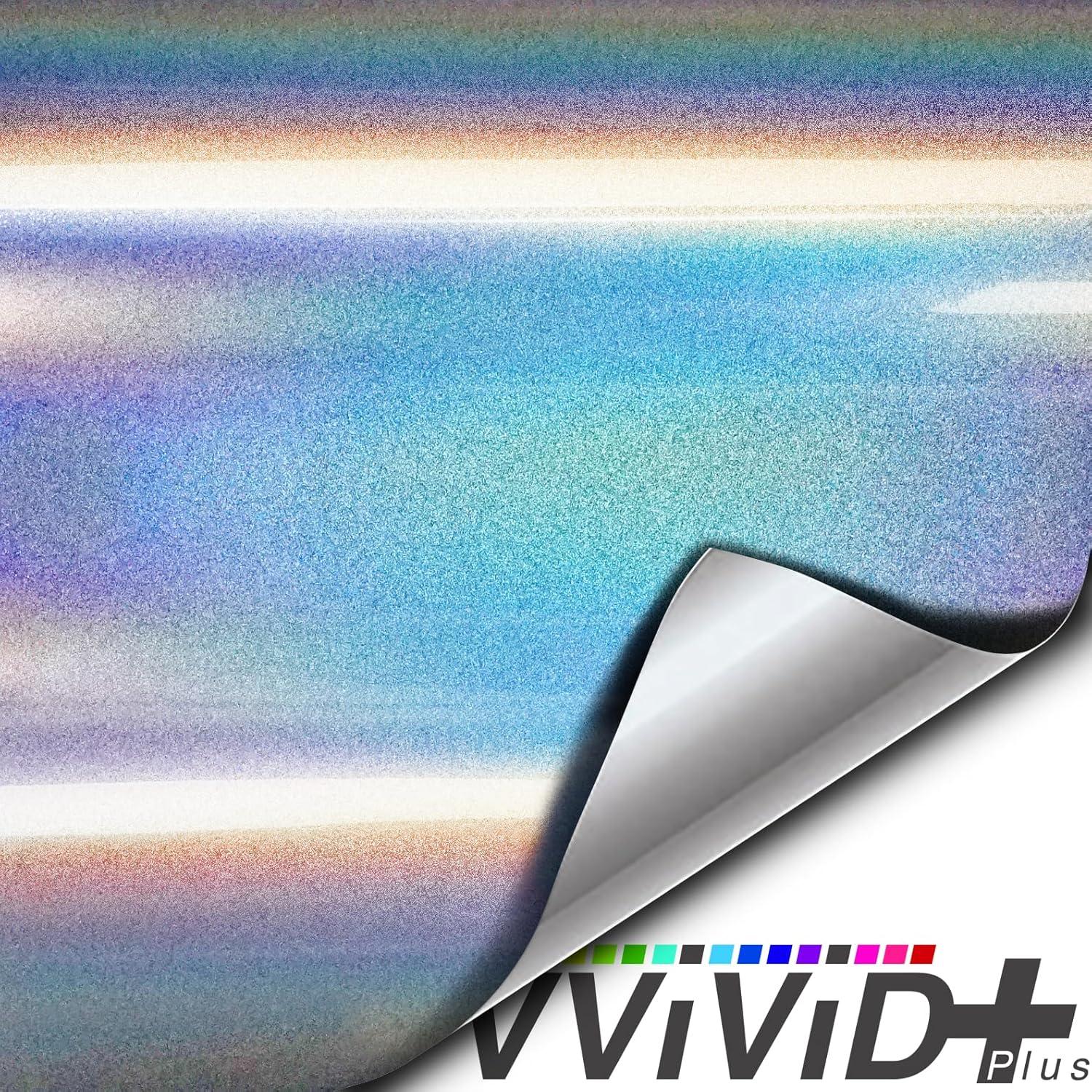 Vinilo VViViD Ultra Gloss Plateado Arcoíris 30.48x152.4cm