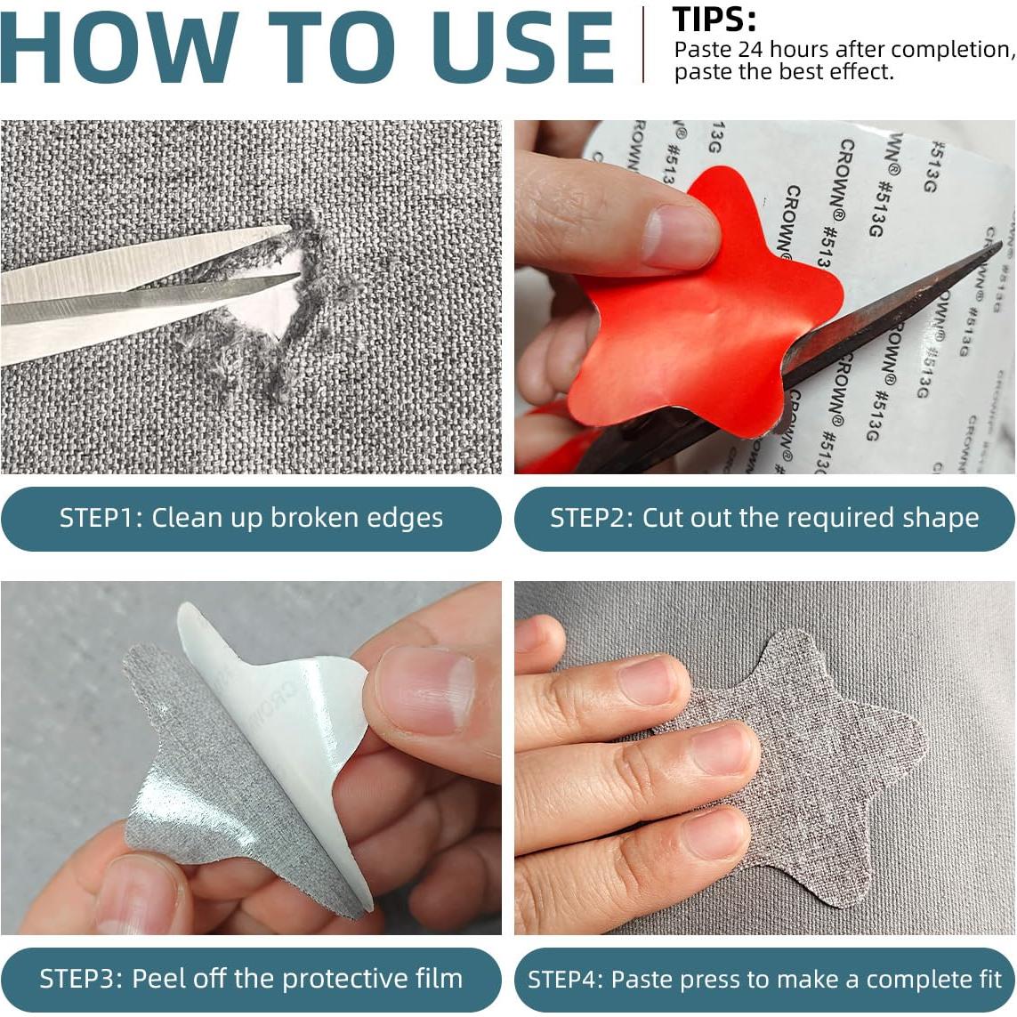 Parches de Reparación de Lino WILDREEDS 20x28 cm Autoadhesivos