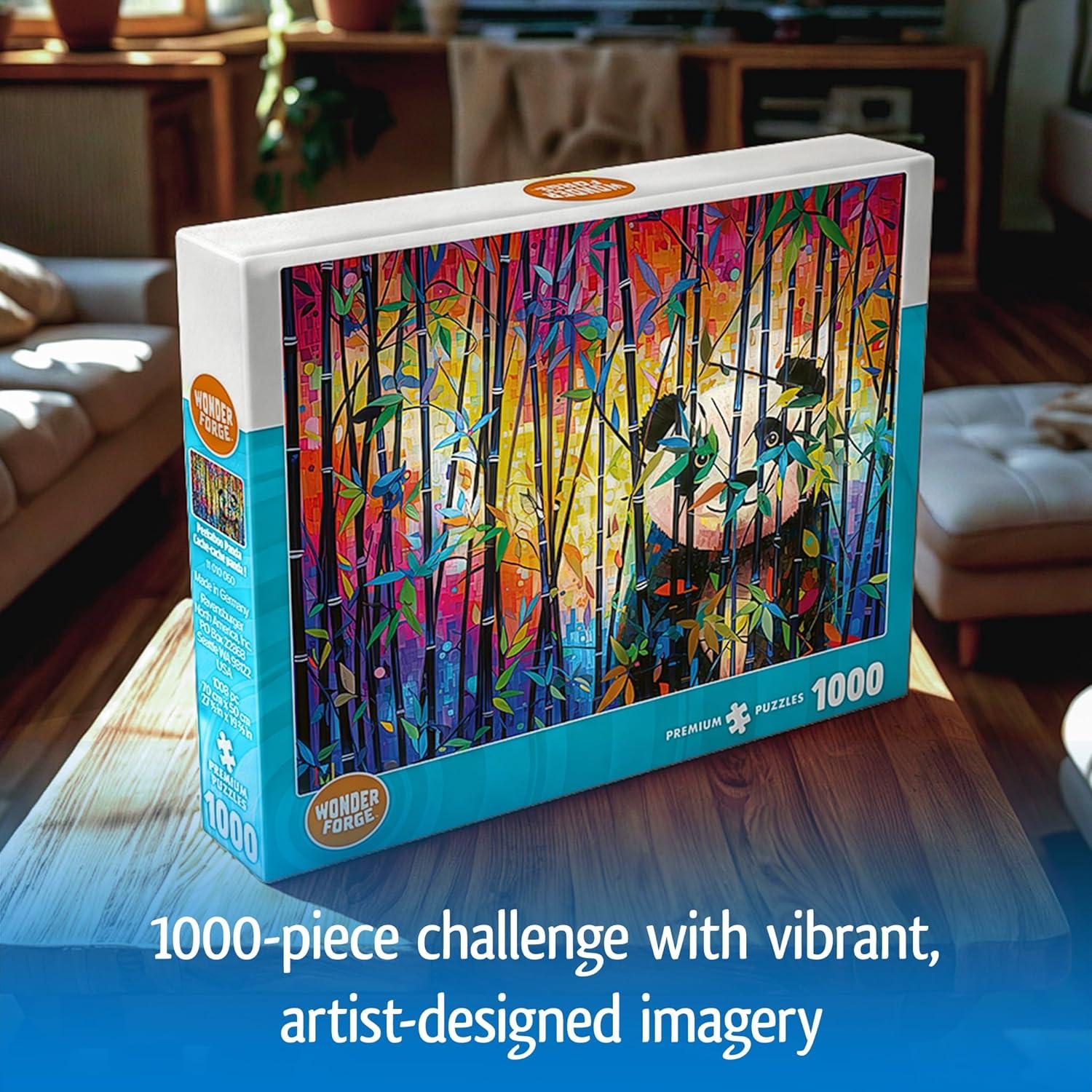 Rompecabezas 1000 Piezas Peekaboo Panda Wonder Forge 70x50cm