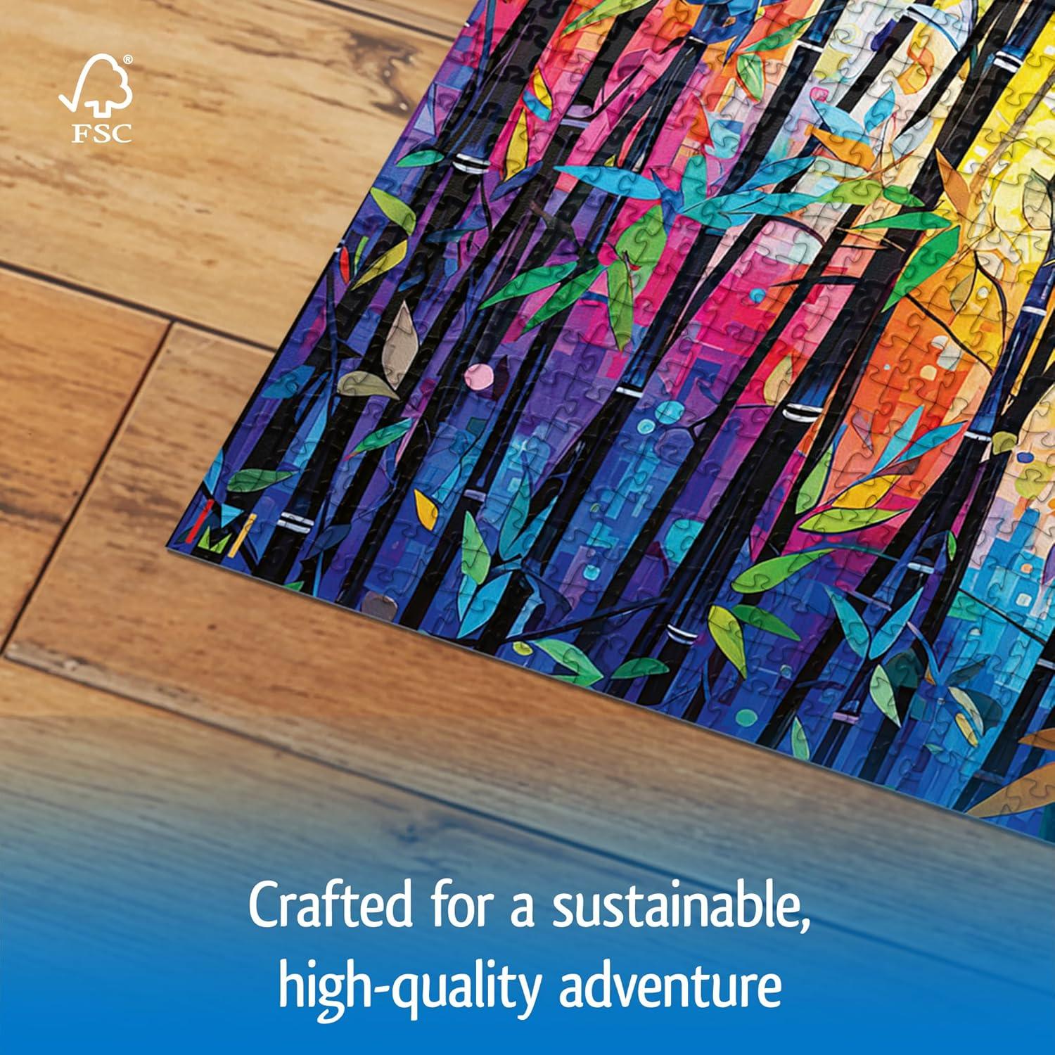 Rompecabezas 1000 Piezas Peekaboo Panda Wonder Forge 70x50cm