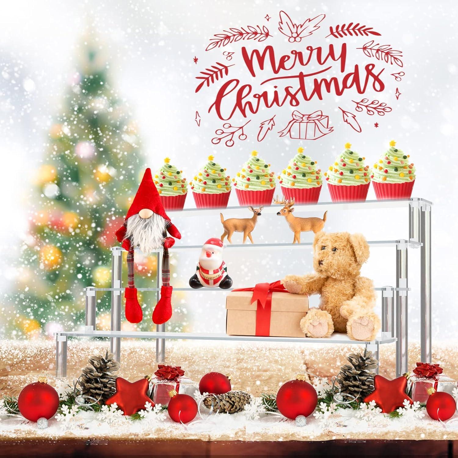 Soporte Acrílico de Exhibición ULENDIS 4 Niveles 40.6x31.5cm