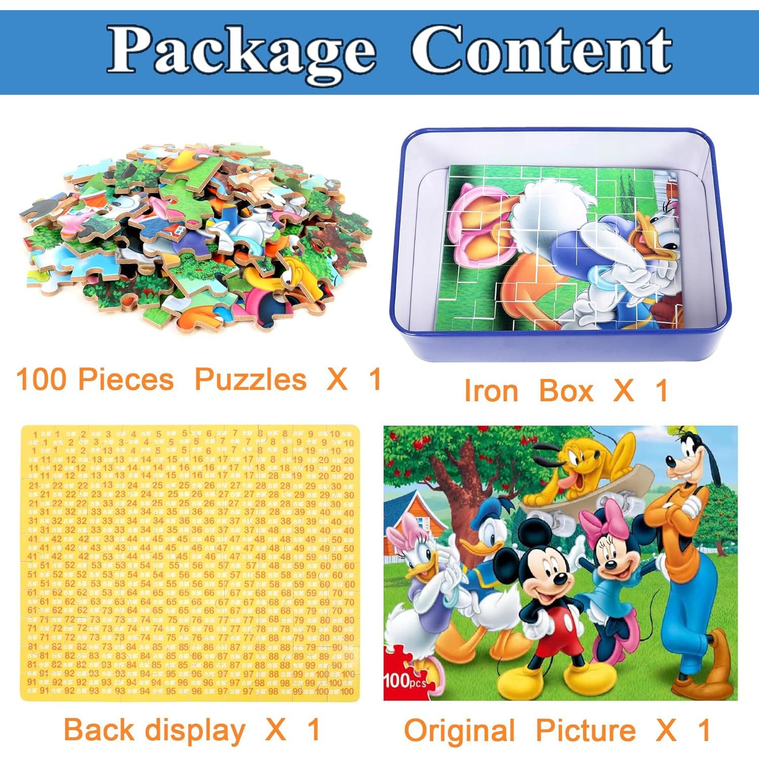 Rompecabezas de Madera Bexido 100 Piezas 4-8 Años