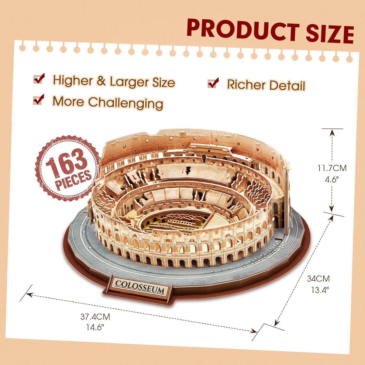 Rompecabezas 3D CubicFun Coliseo Roma 163 Piezas