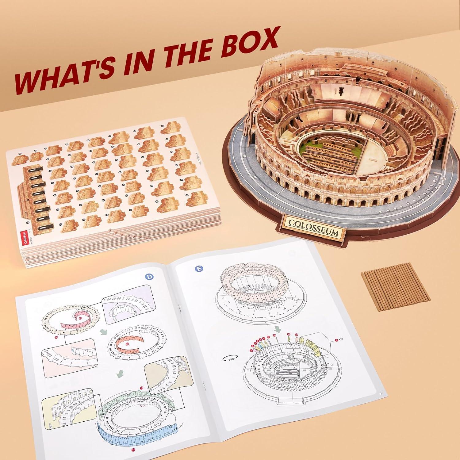 Rompecabezas 3D CubicFun Coliseo Roma 163 Piezas