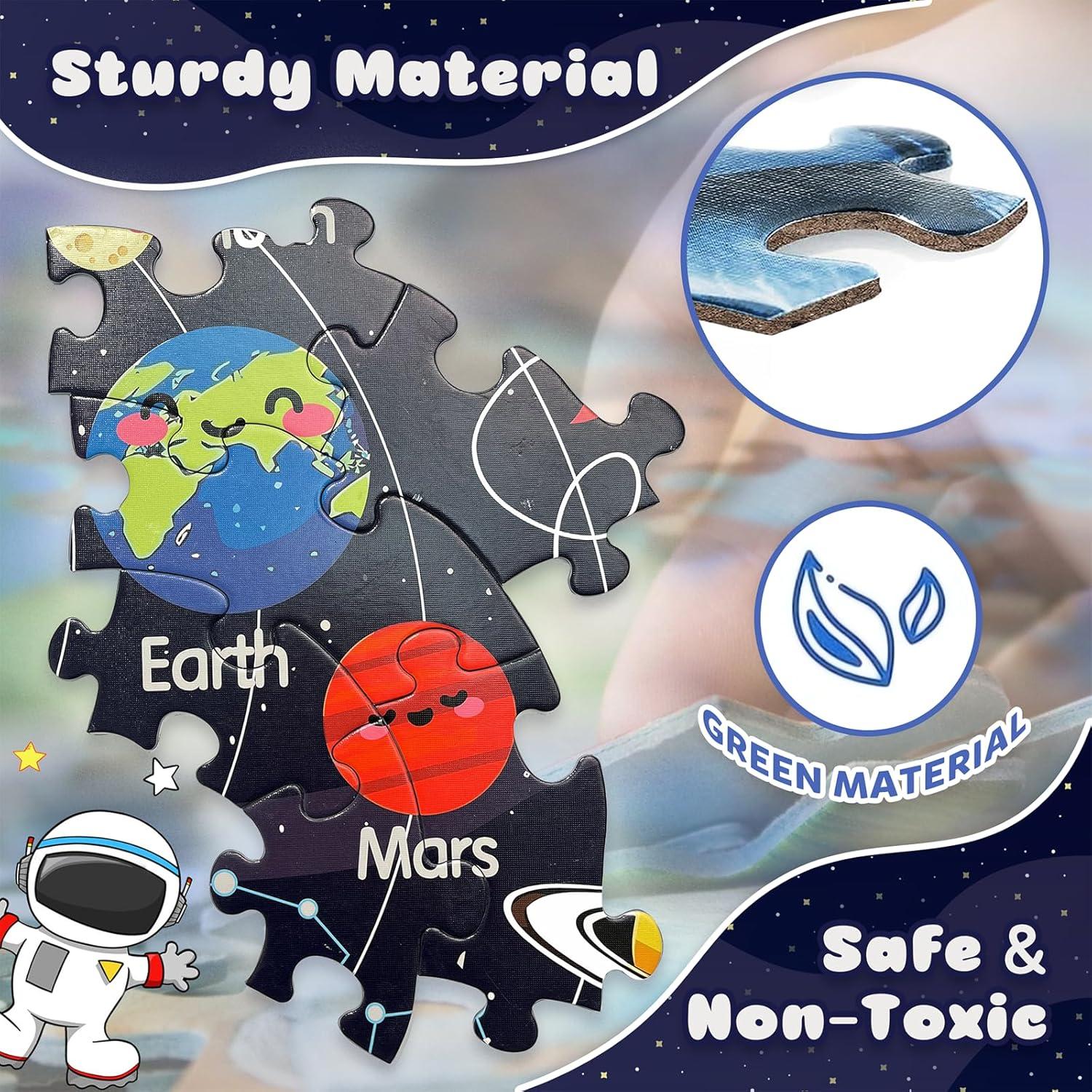 Rompecabezas de Piso Redondo TALGIC Sistema Solar 70 Piezas