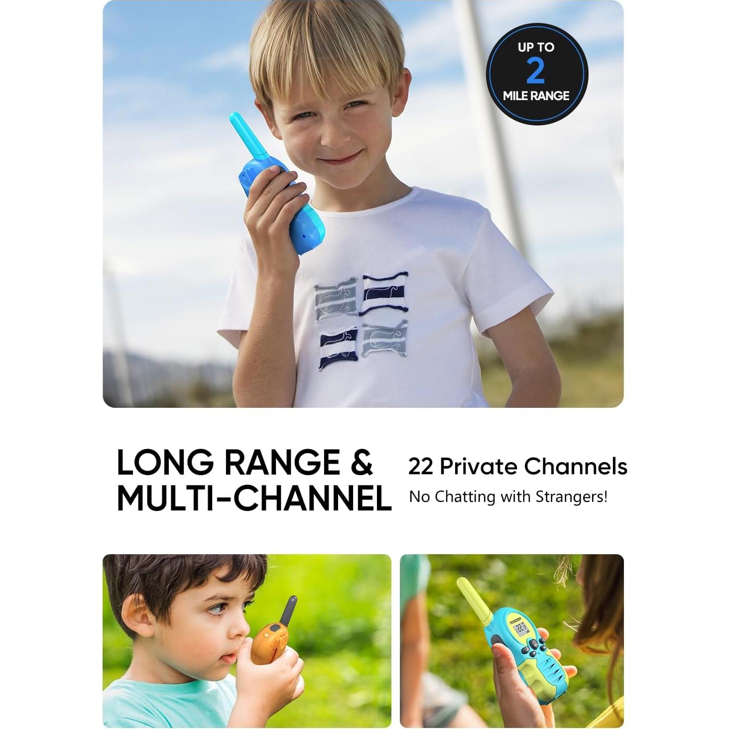 Walkie Talkies Recargables FOREDOM para Niños 3 Unidades