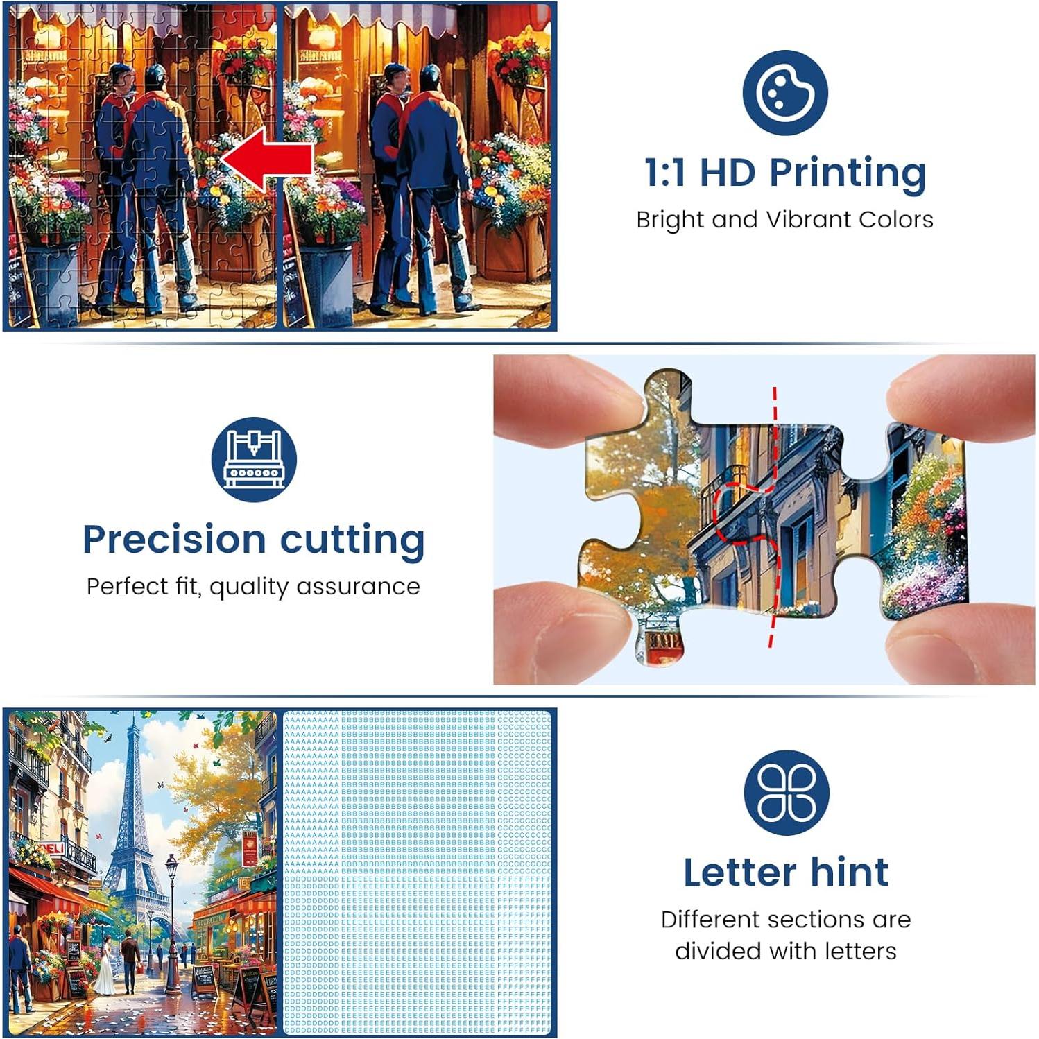 Rompecabezas 1000 Piezas Edsjegn Torre Eiffel 71x50 cm