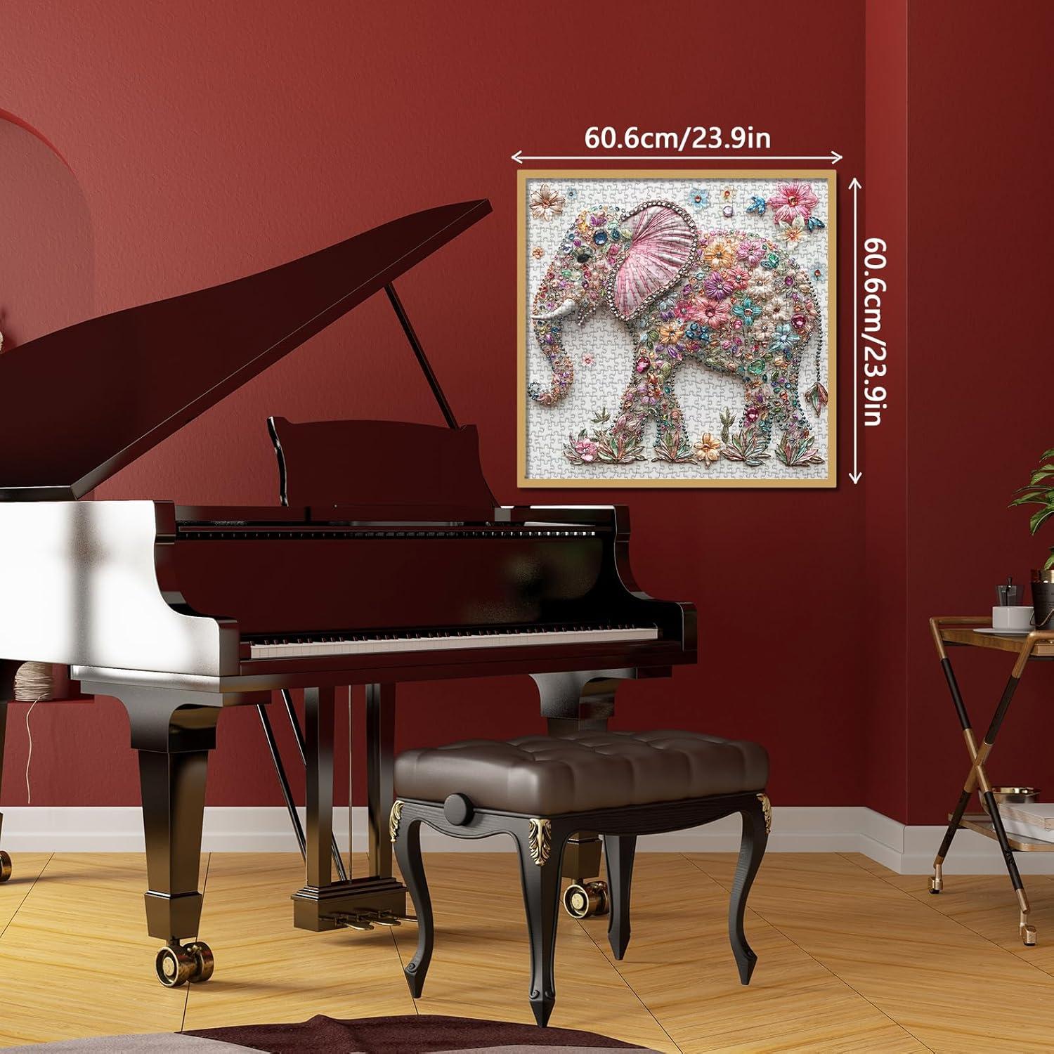 Rompecabezas Elefante de Cristal BBOLDIN 1000 Piezas 60.6 cm