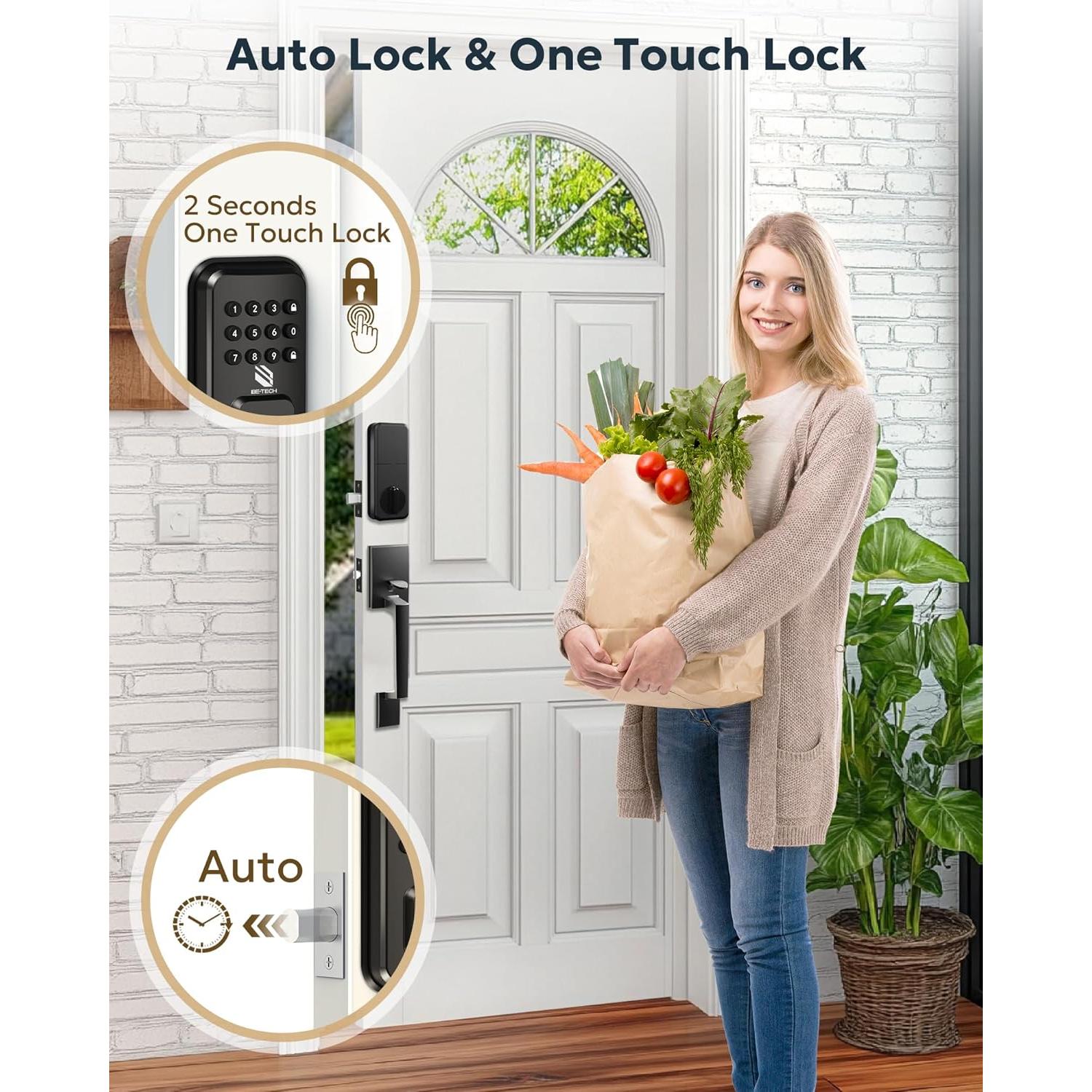 Cerradura Inteligente BE-TECH con Teclado y 2 Manijas