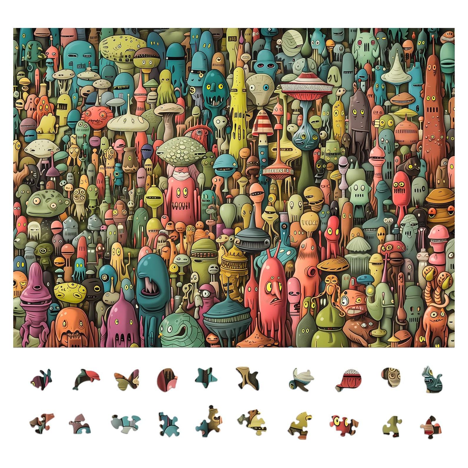 Rompecabezas Naturelish Monstruo 1000 Piezas 67.56x48.77cm