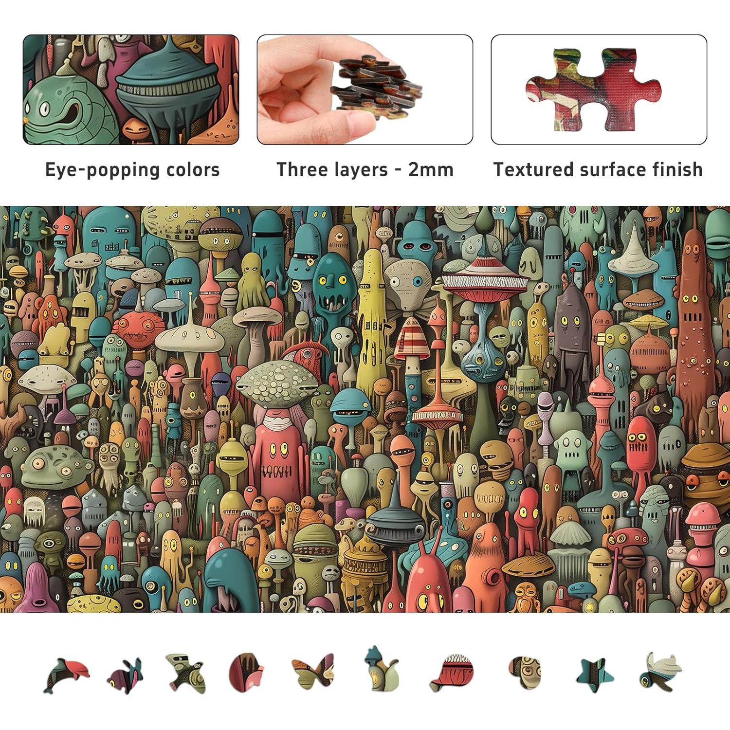 Rompecabezas Naturelish Monstruo 1000 Piezas 67.56x48.77cm