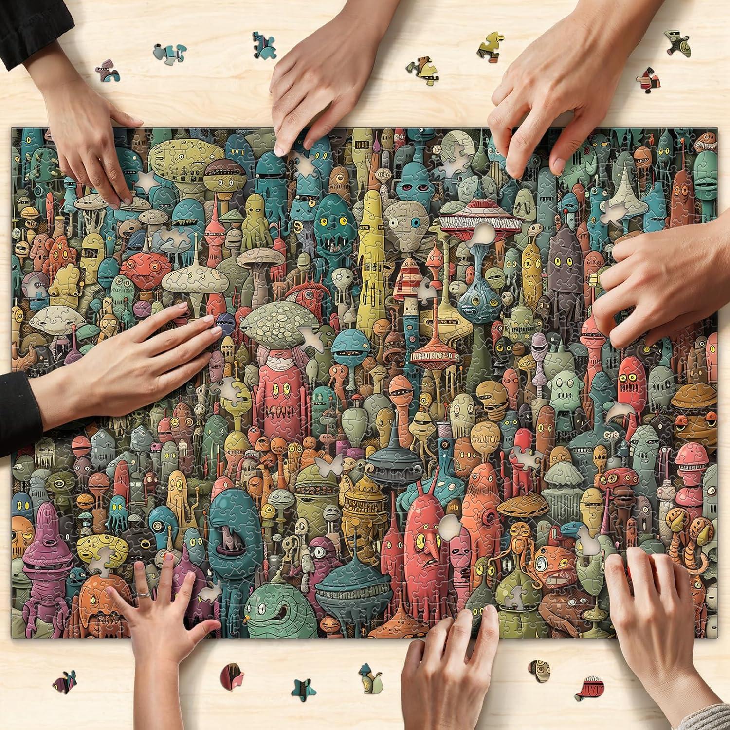 Rompecabezas Naturelish Monstruo 1000 Piezas 67.56x48.77cm