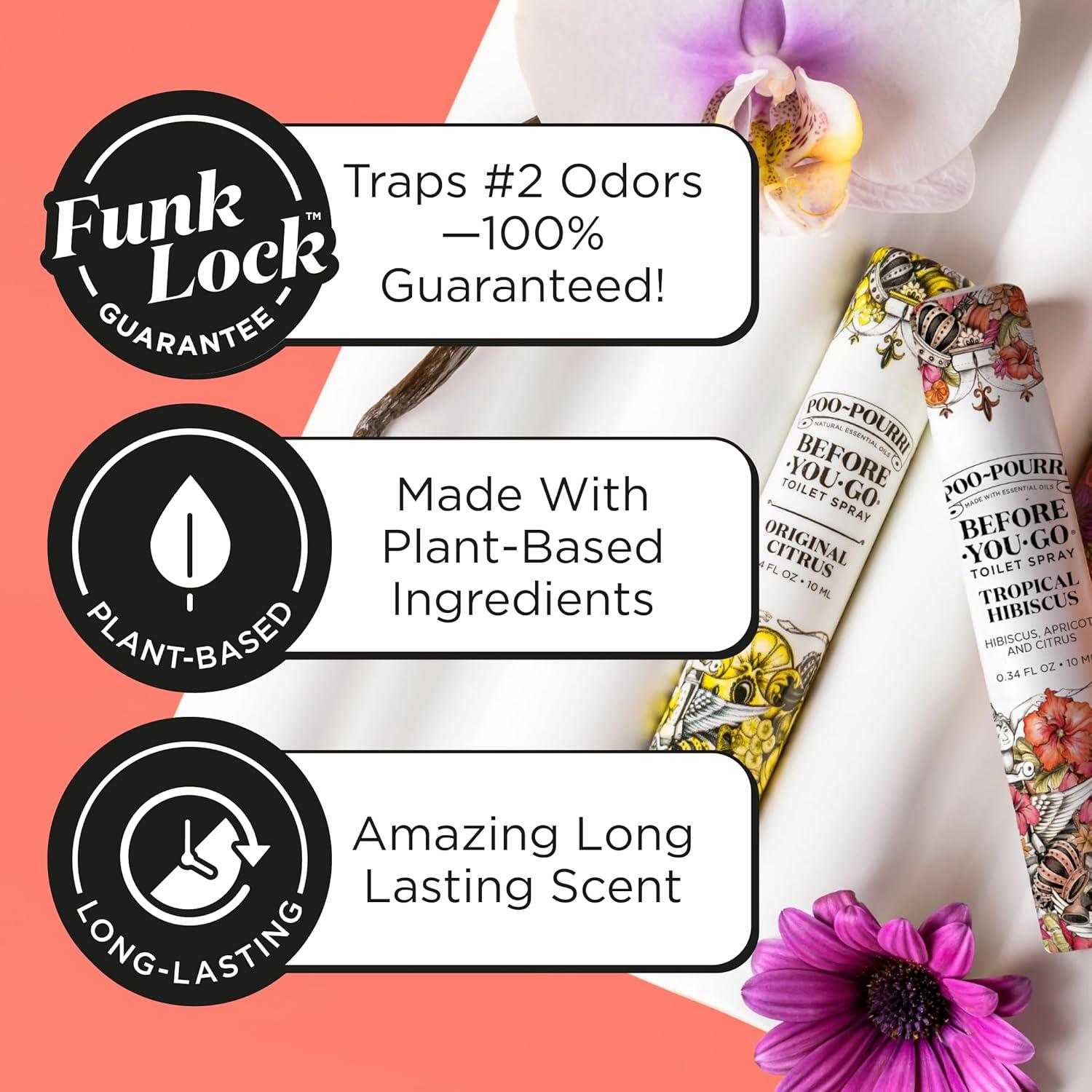 Poo-Pourri Spray de Inodoro Hibisco Tropical 10 mL - Viaje