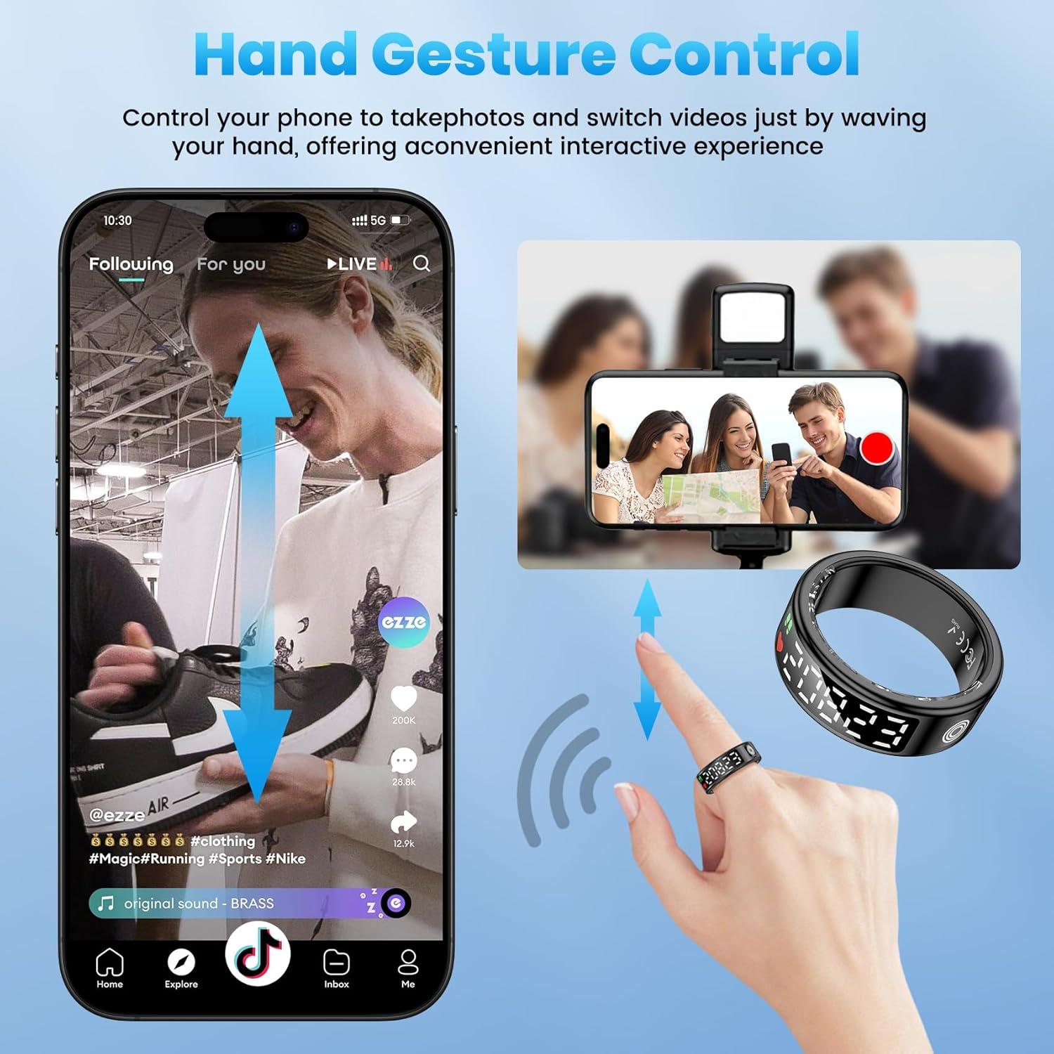 Anillo Inteligente de Salud Gwenland SR08 - Monitoreo Fitness