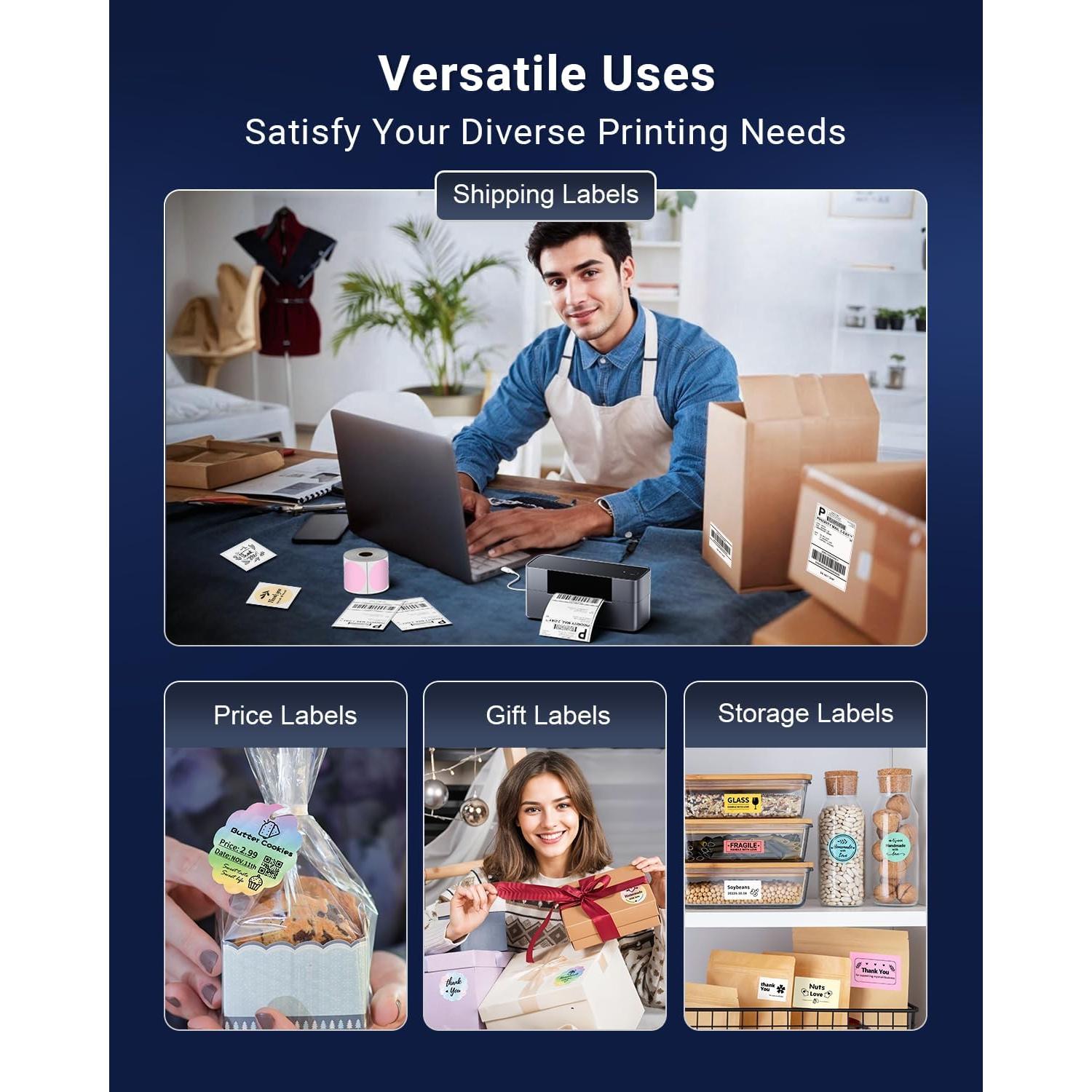 Impresora de Etiquetas Térmicas Bluetooth WCZ 4x6 Inalámbrica