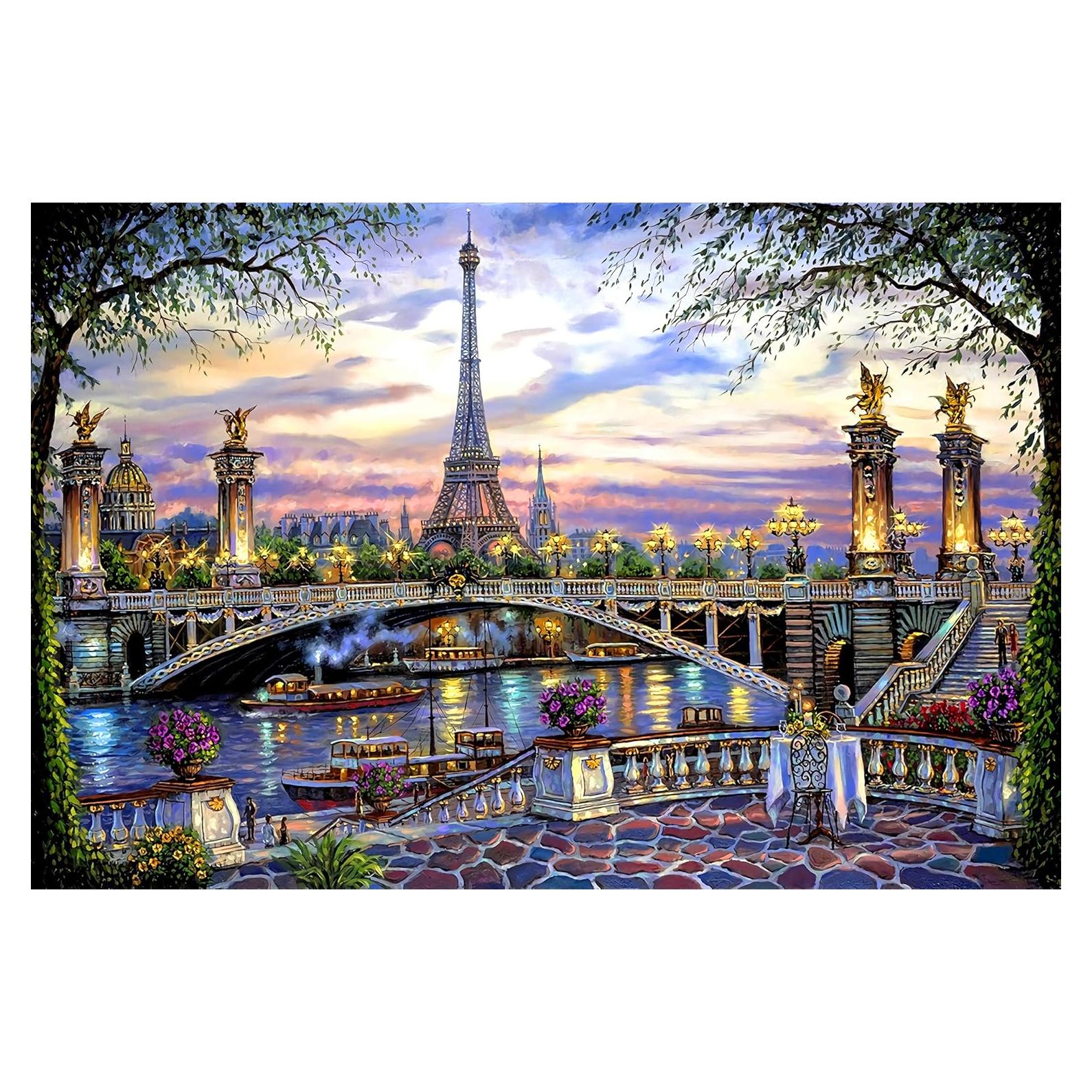 Rompecabezas de Madera 1000 Piezas Torre Eiffel 75x50cm