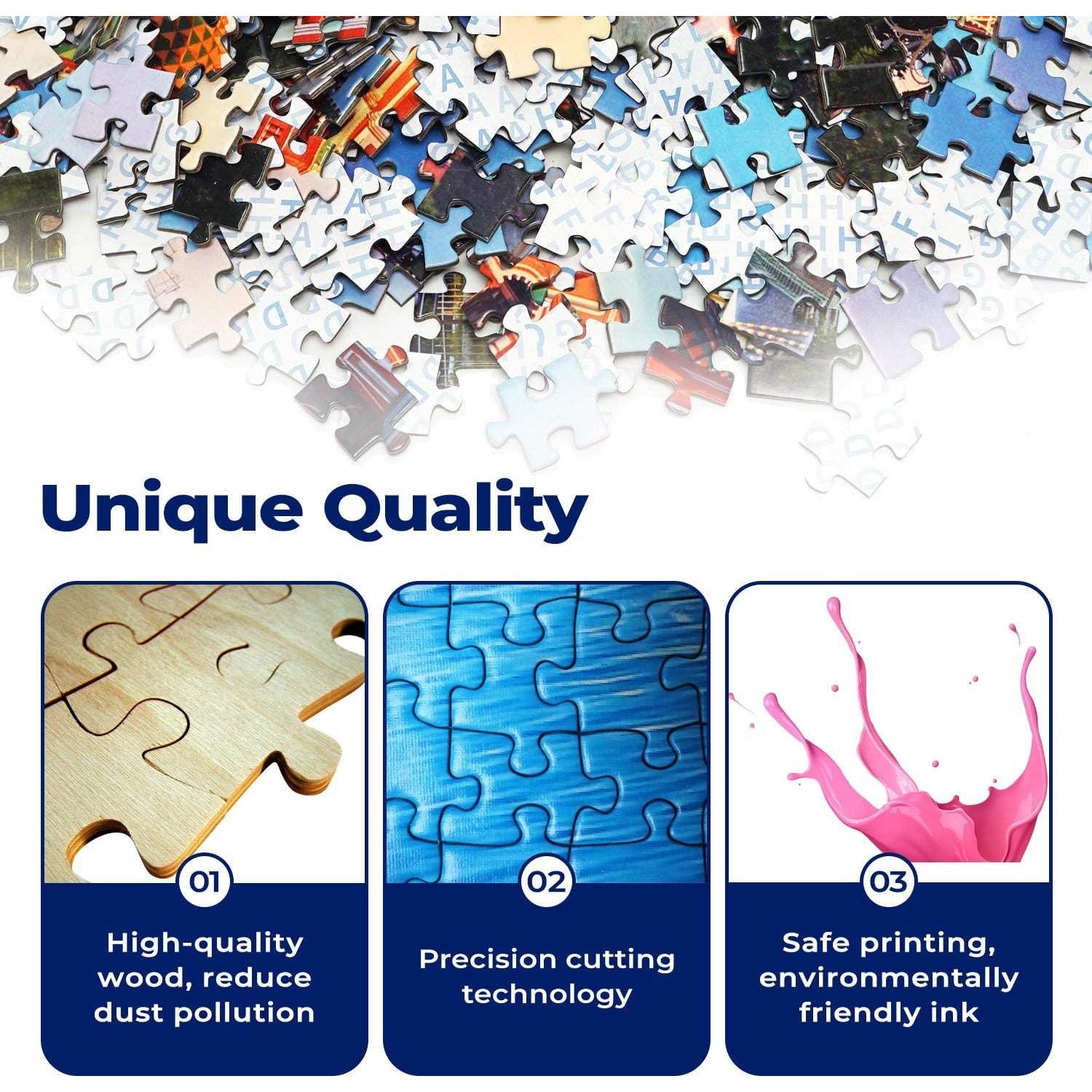 Rompecabezas de Madera 1000 Piezas Torre Eiffel 75x50cm