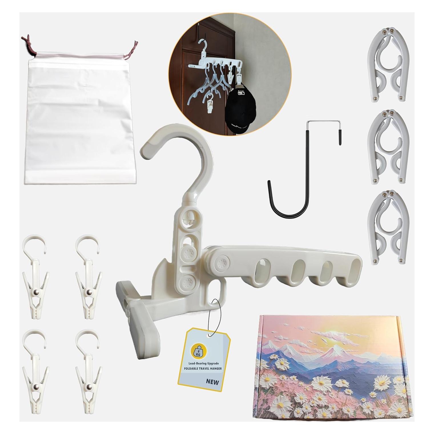 Estante Plegable ZCircle con Perchas y Clips - Caja Rosa