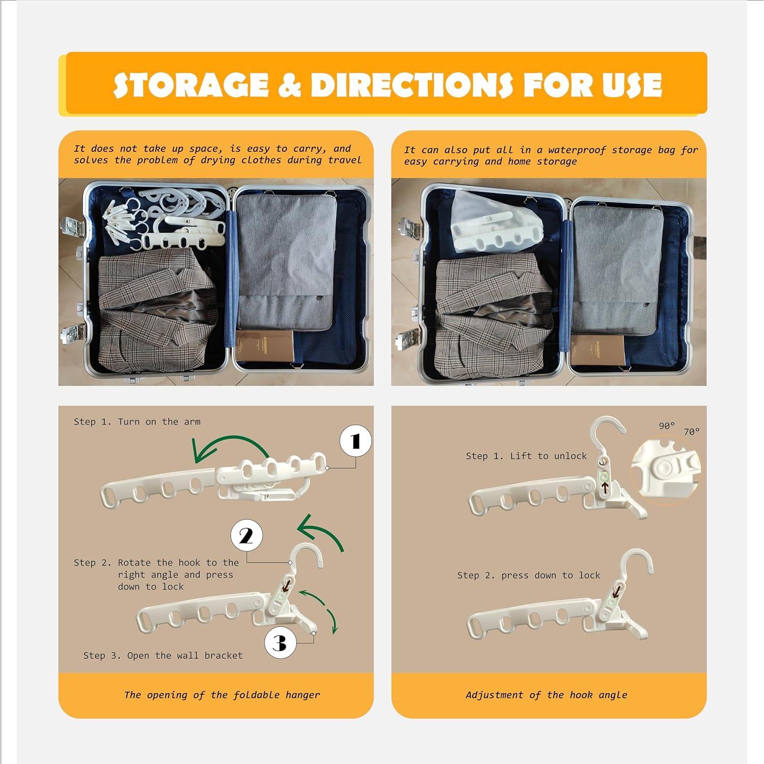 Estante Plegable ZCircle con Perchas y Clips - Caja Rosa