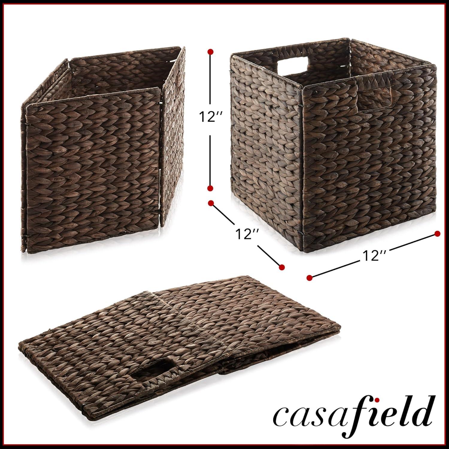 Set de 2 Cestas de Almacenamiento Casafield 30.48 cm Espresso