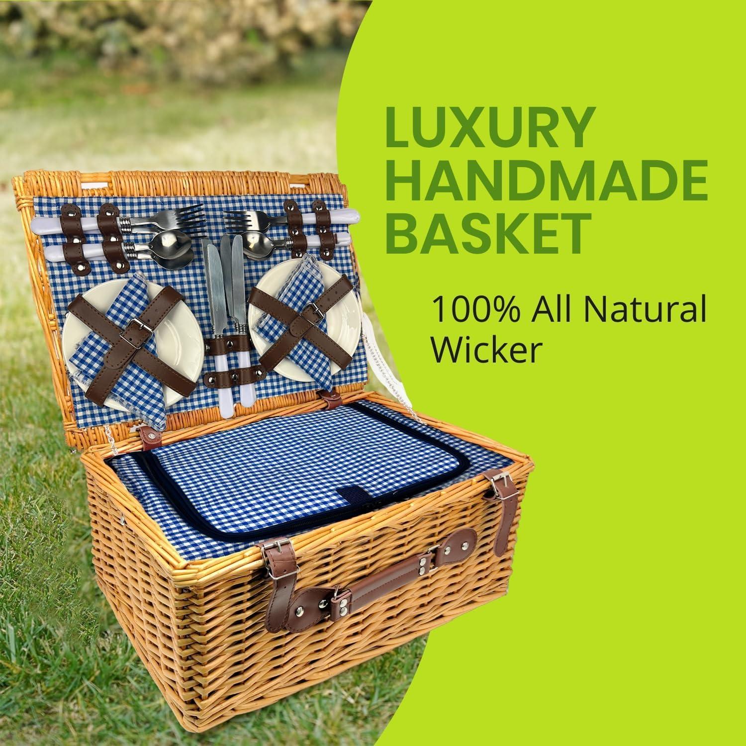 Cesta de Picnic Nature Gear XL Aislada para 4 Personas