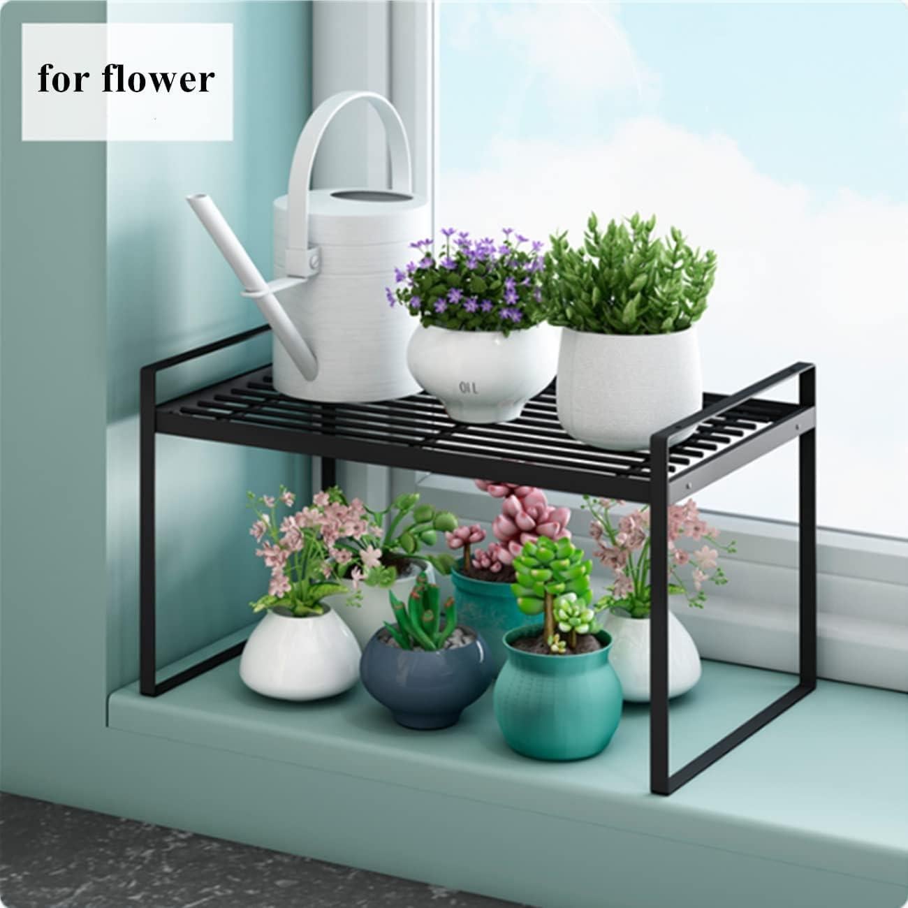 Estante de Cocina DearyHome 33 cm Apilable Metal Negro