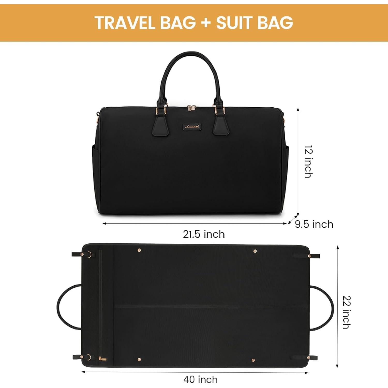 Bolsa de Ropa LOVEVOOK 3 en 1 para Viaje - Negro
