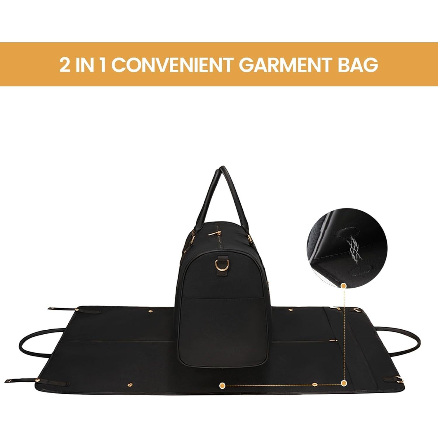Bolsa de Ropa LOVEVOOK 3 en 1 para Viaje - Negro