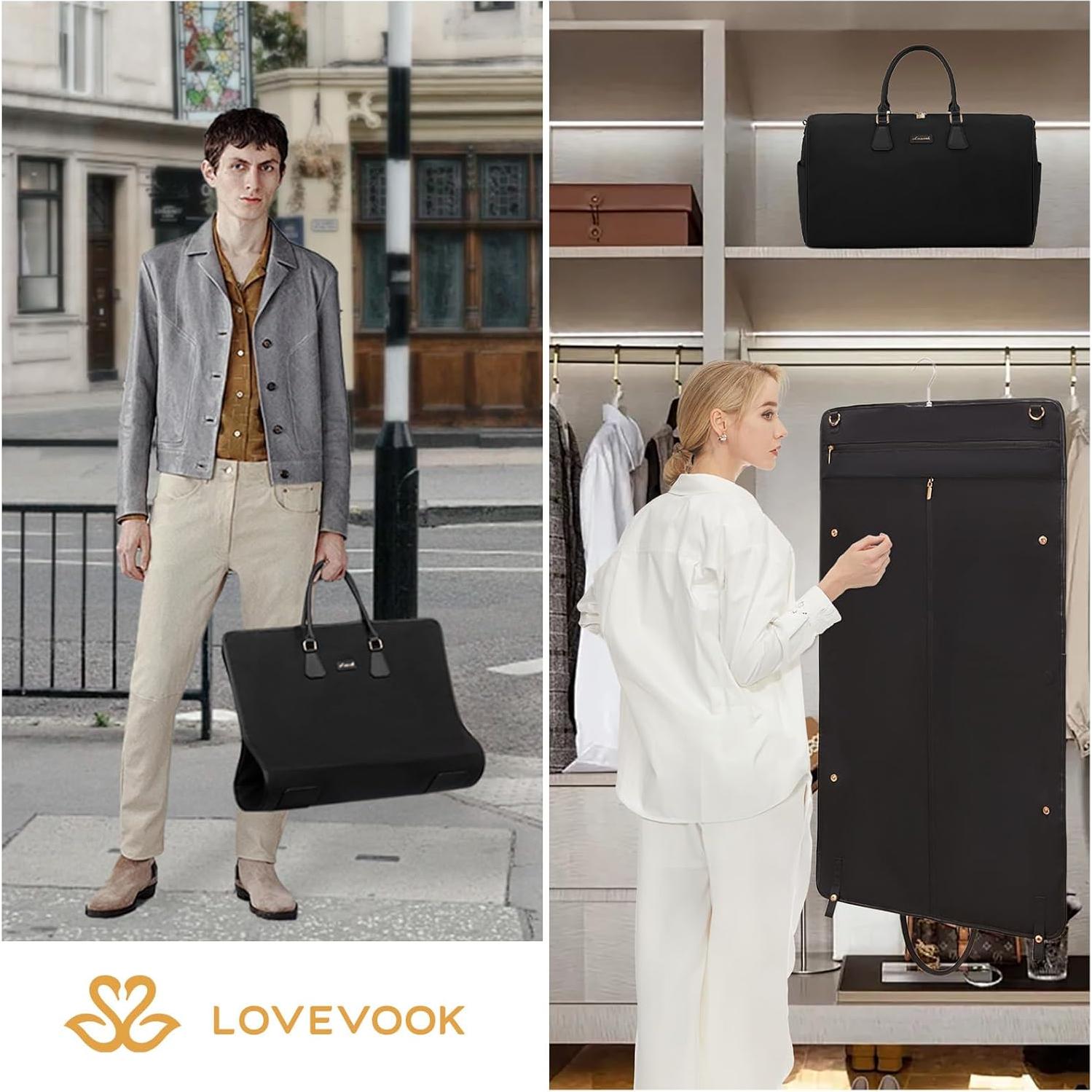 Bolsa de Ropa LOVEVOOK 3 en 1 para Viaje - Negro