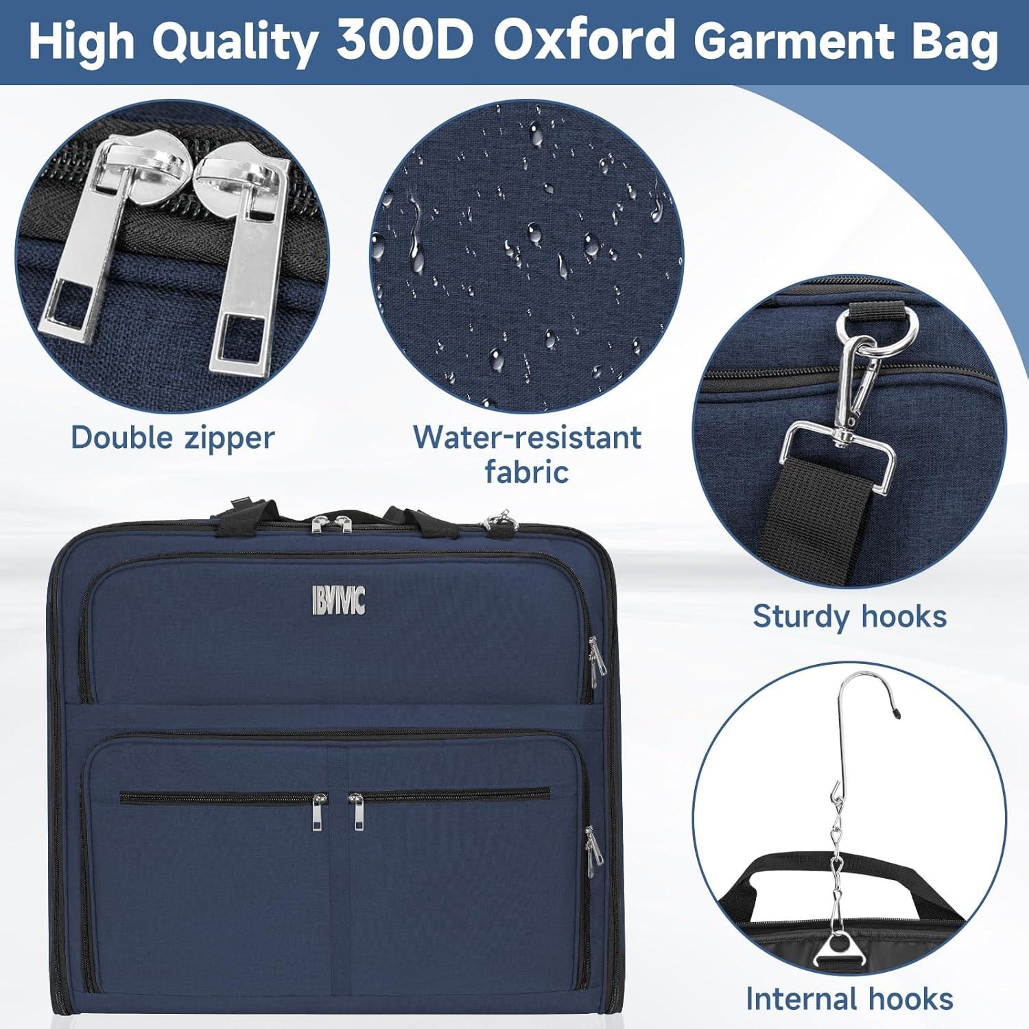 Bolsa de Ropa de Viaje Oxford Azul 41.3" con Compartimentos