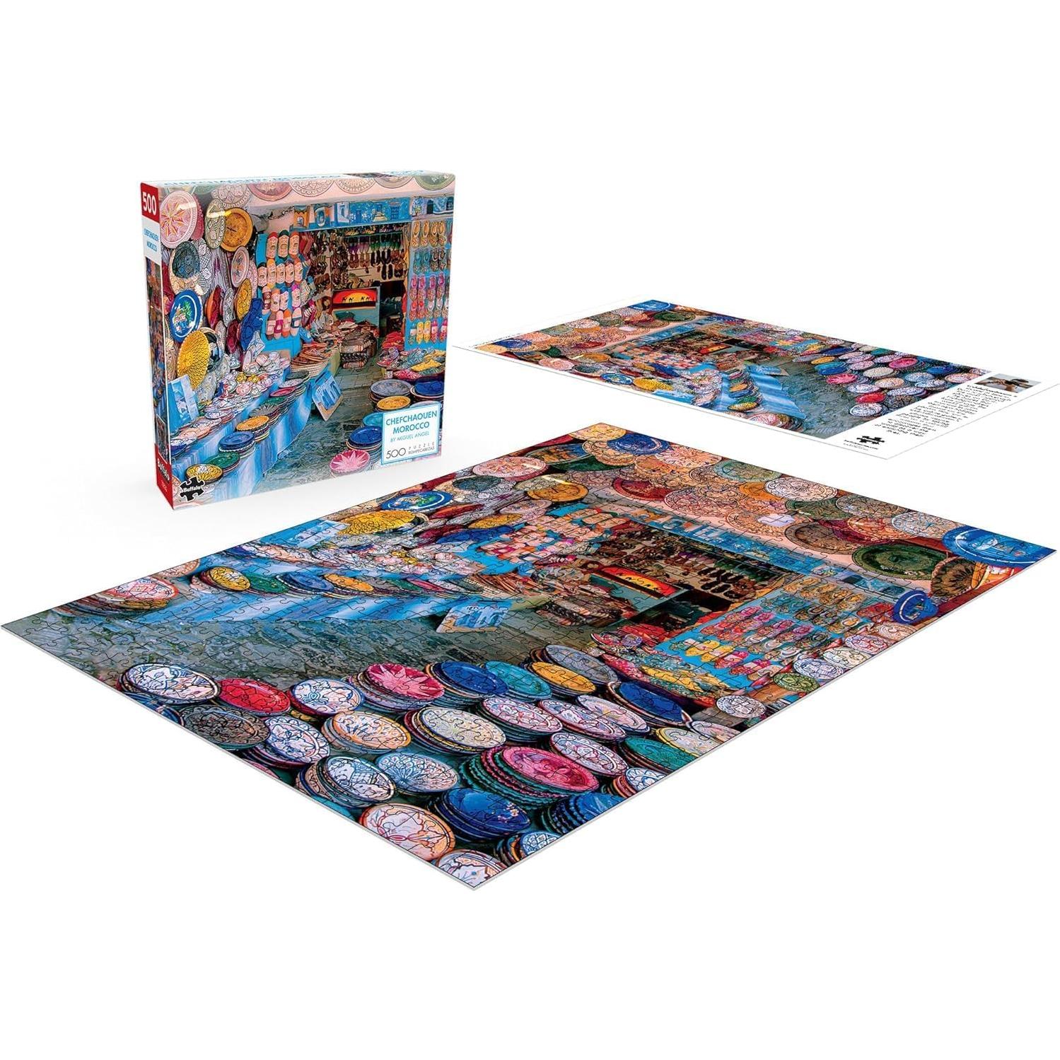 Rompecabezas 500 Piezas Buffalo Games Chefchaouen Marruecos