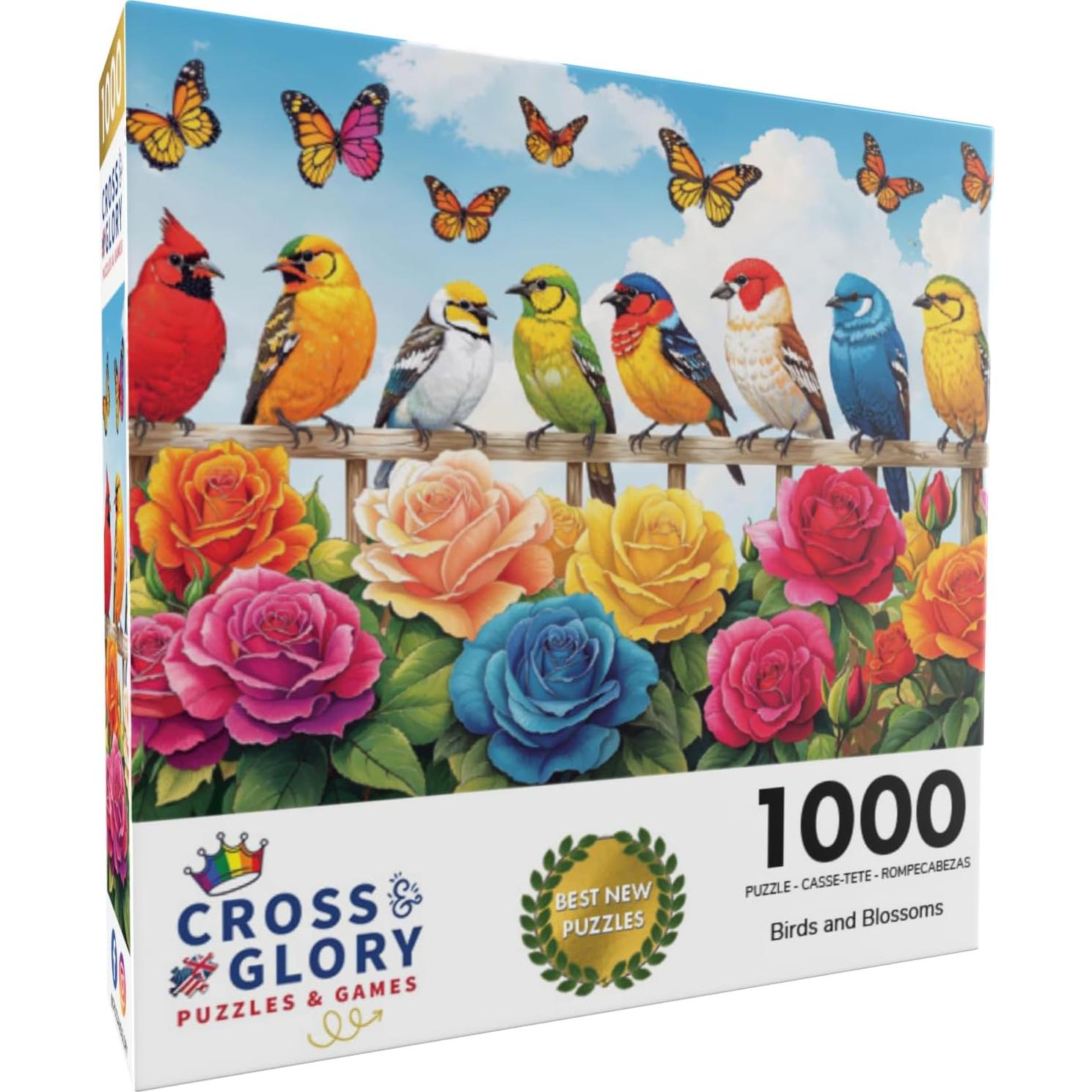Rompecabezas 1000 Piezas Cross & Glory Aves y Flores