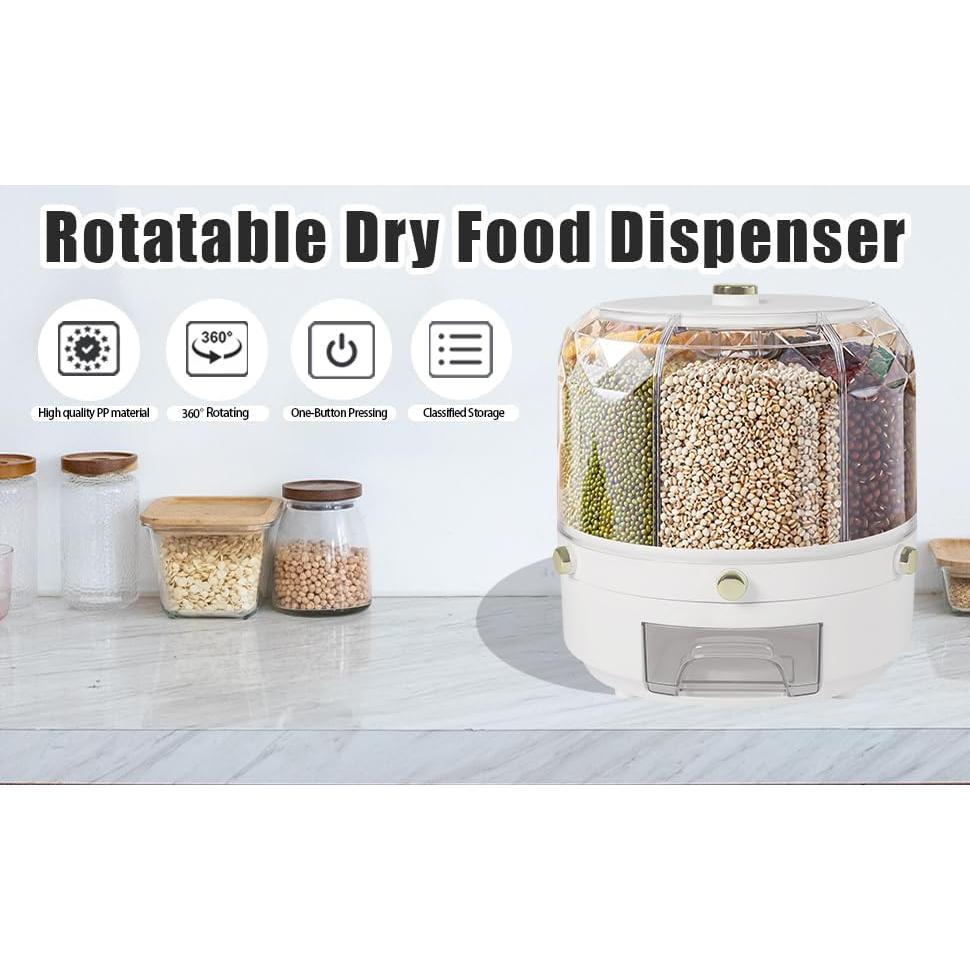 Dispensador de Granos QWNBG 6 Rejillas 25x25 cm