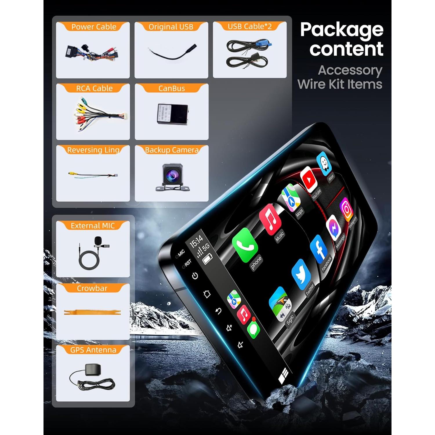 Radio Estéreo para Auto Fortdows 10.1" Android 12 Nissan Altima 2013-2015