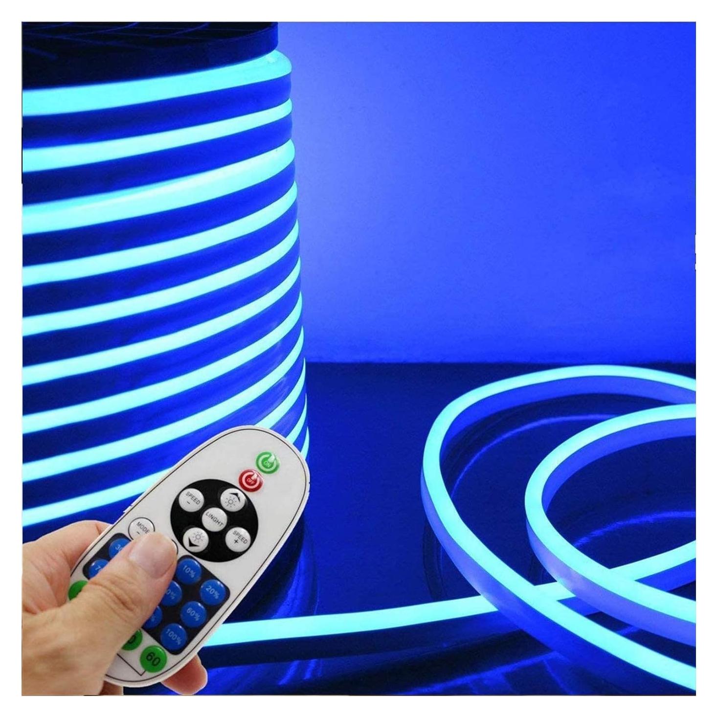 Tira LED Neon Flexible 5m Azul IEKOV SMD 2835 Impermeable