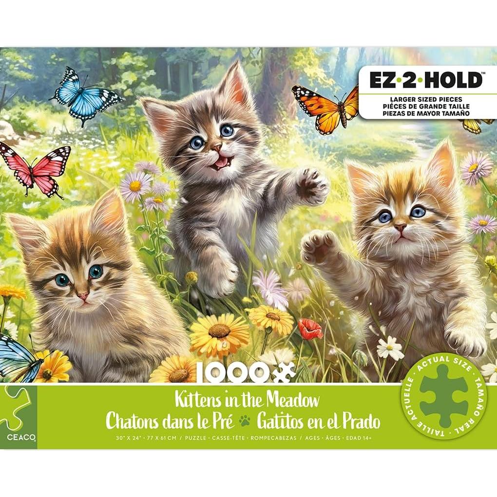 Rompecabezas Ceaco Gatitos en el Prado 1000 Piezas