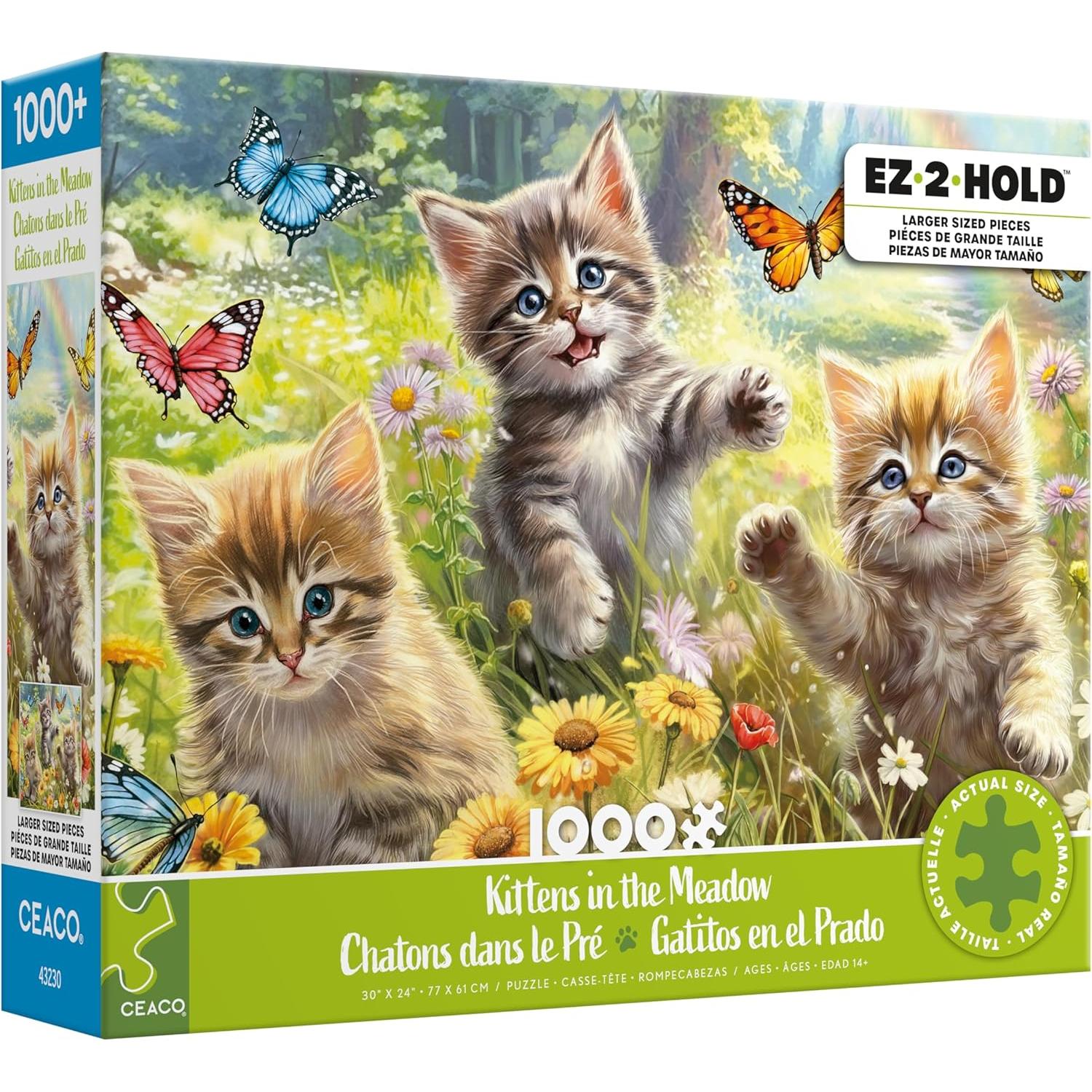 Rompecabezas Ceaco Gatitos en el Prado 1000 Piezas