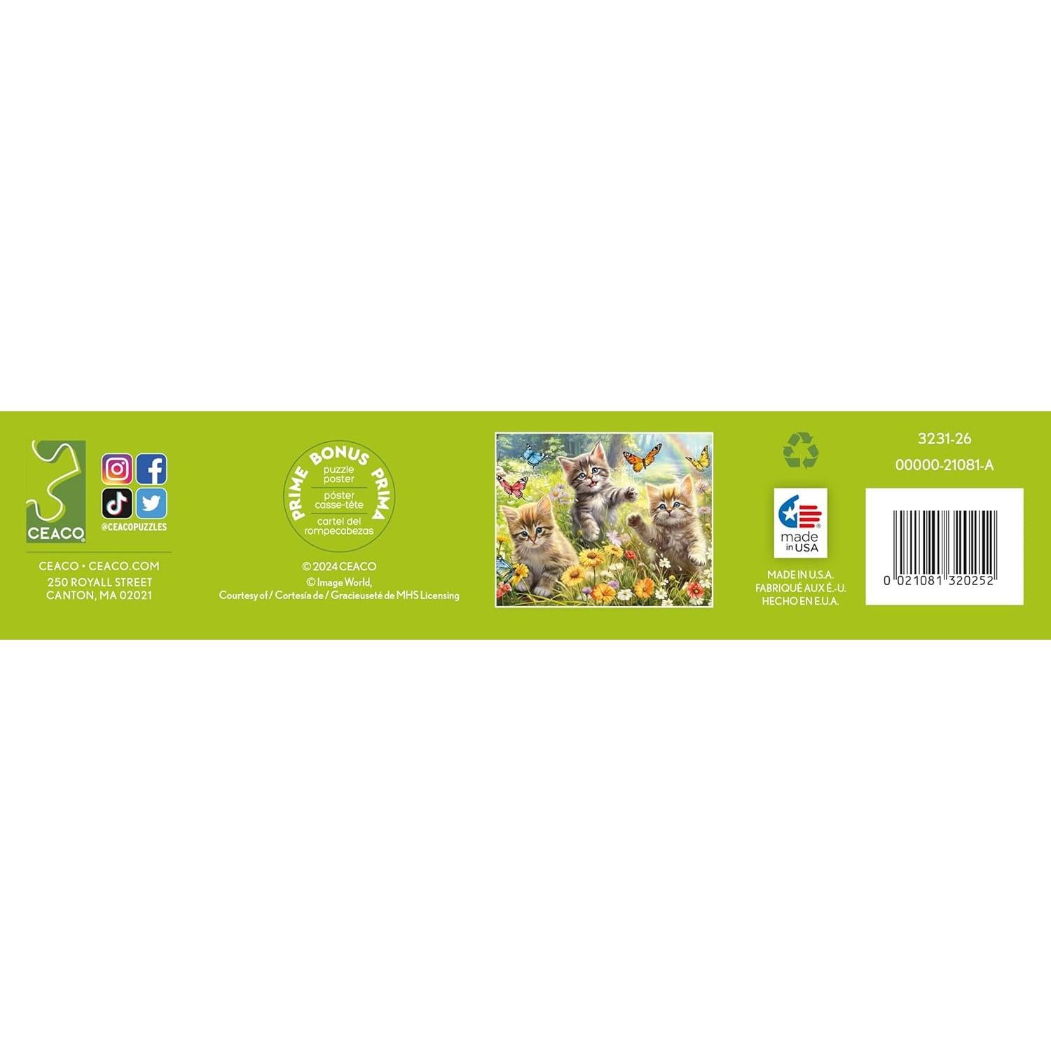 Rompecabezas Ceaco Gatitos en el Prado 1000 Piezas