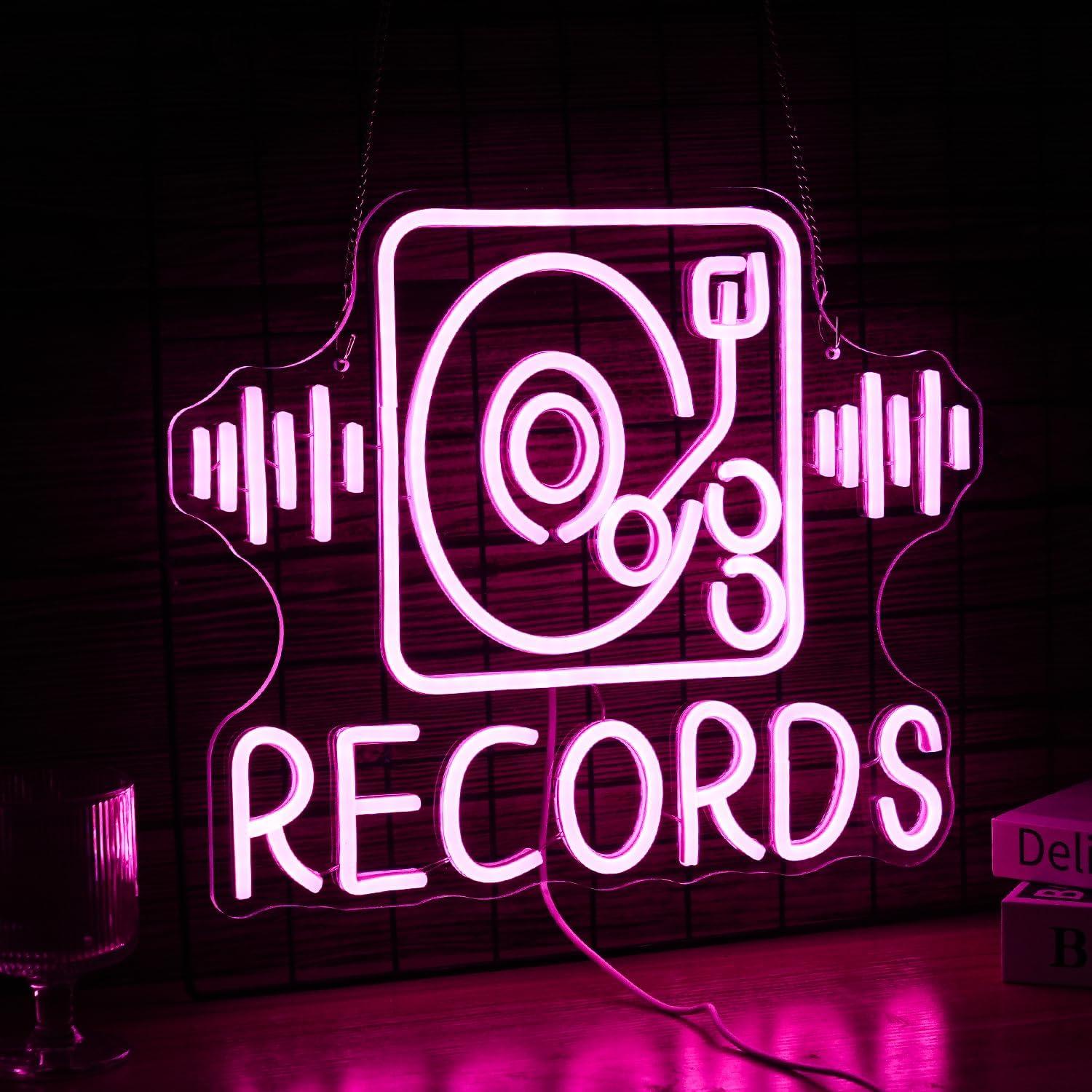 Letrero de Neón Rosa GNVETZLL 40x31 cm USB Dimmable