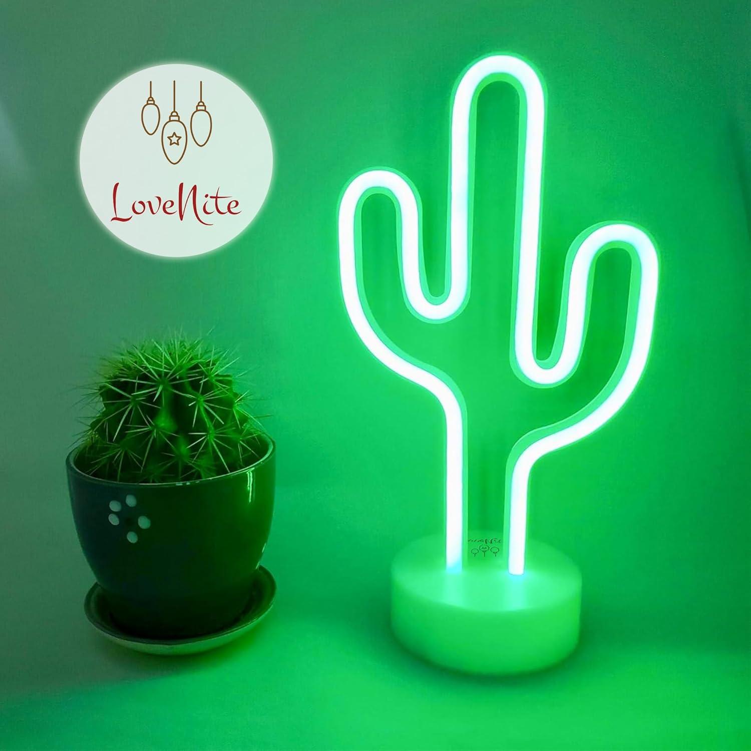 Luz Nocturna LED Cactus LoveNite - Decorativa y Segura