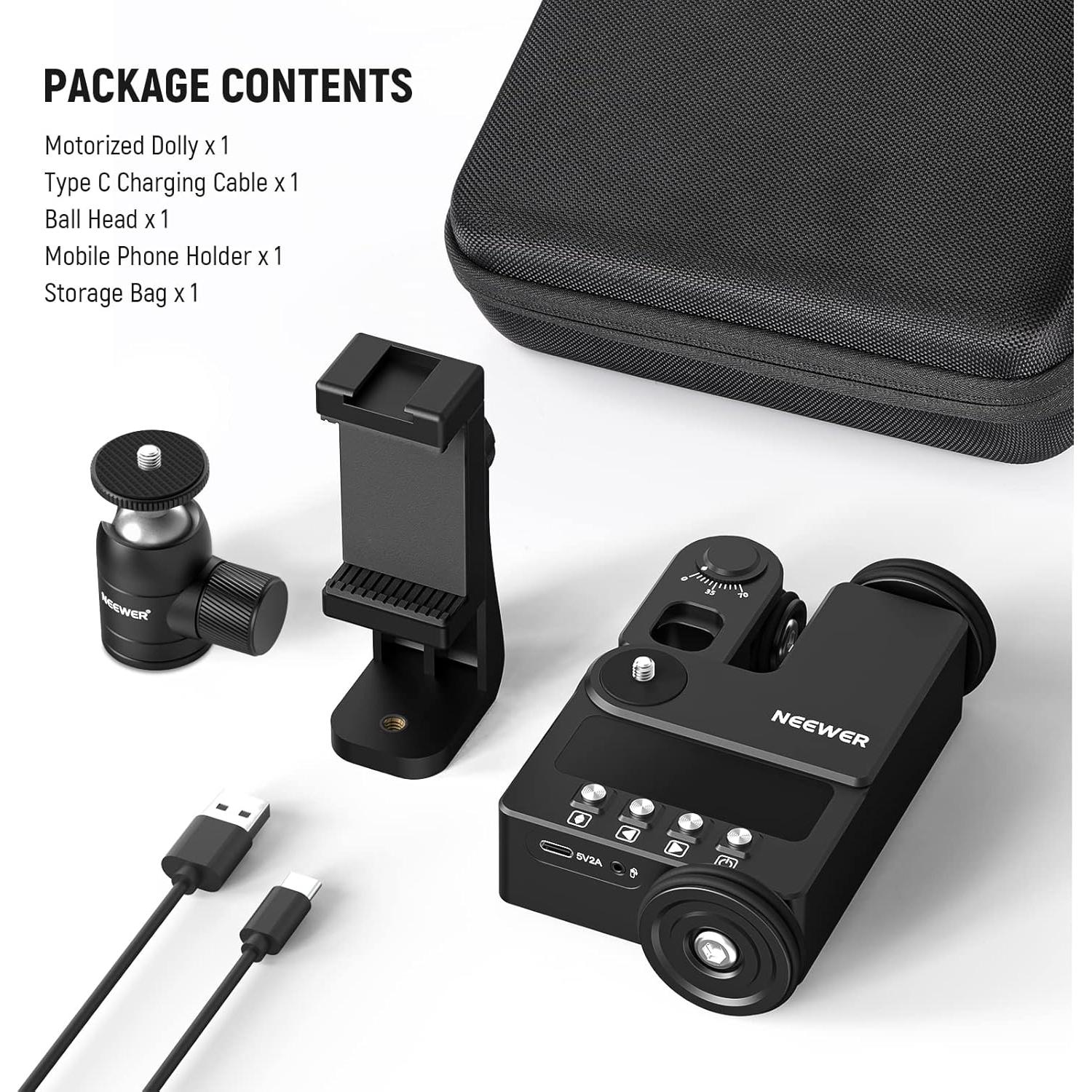 Dolly de Cámara Motorizado Neewer DL200 con Control App, 3kg