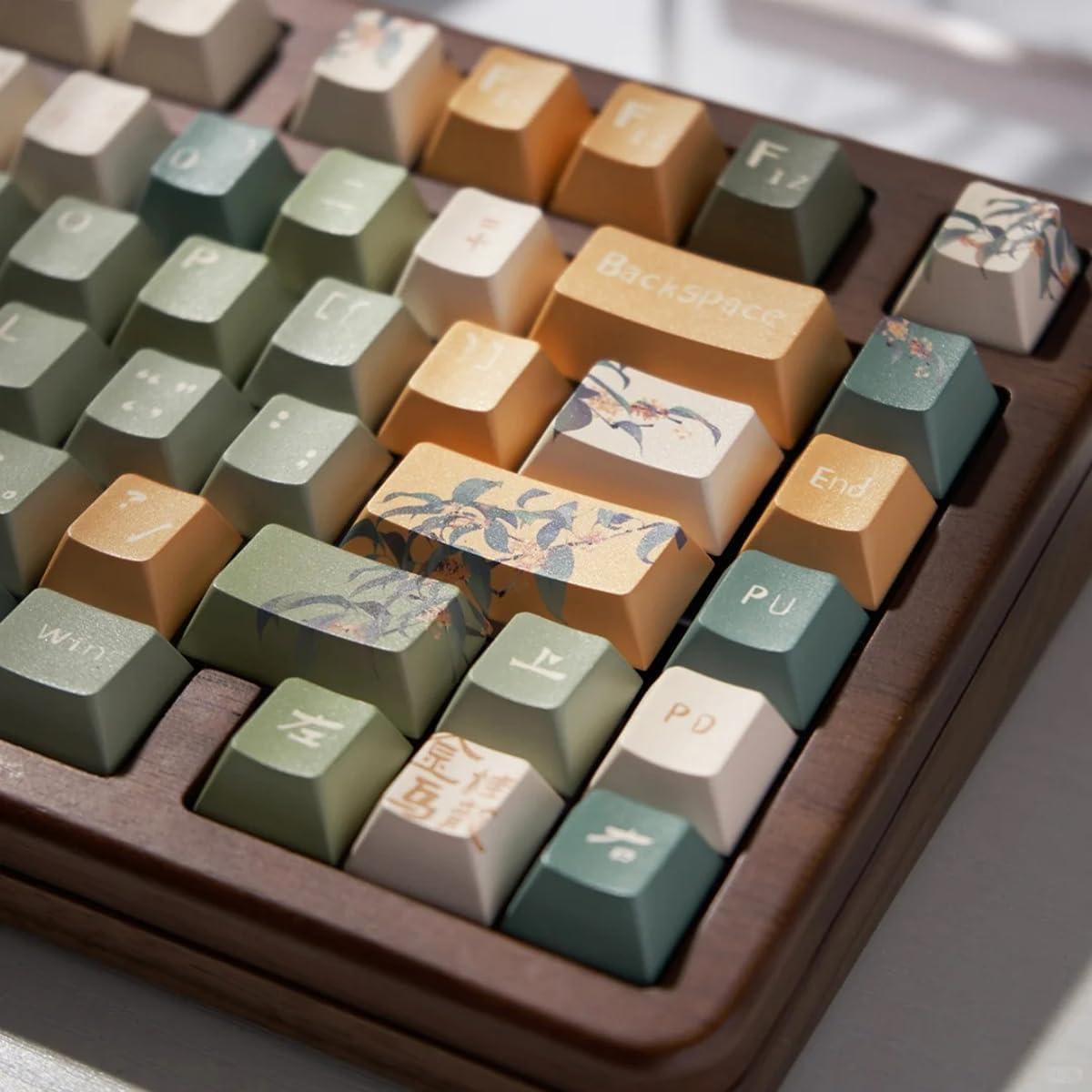 Juego de Teclas PBT Verde 152 Teclas Cherry MX Sumgsn