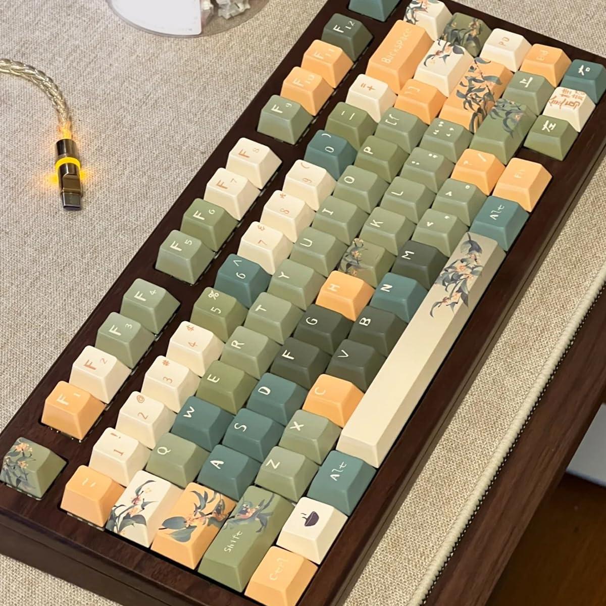 Juego de Teclas PBT Verde 152 Teclas Cherry MX Sumgsn