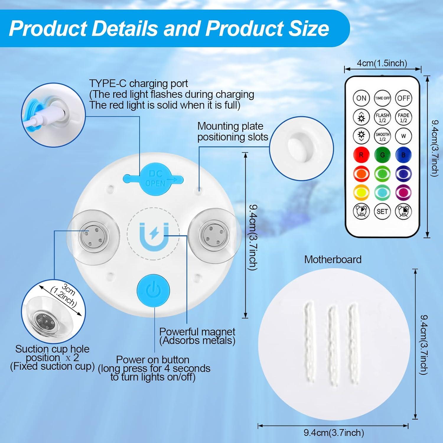 Luces LED Sumergibles TEPENAR 2023 - Control Remoto IP68