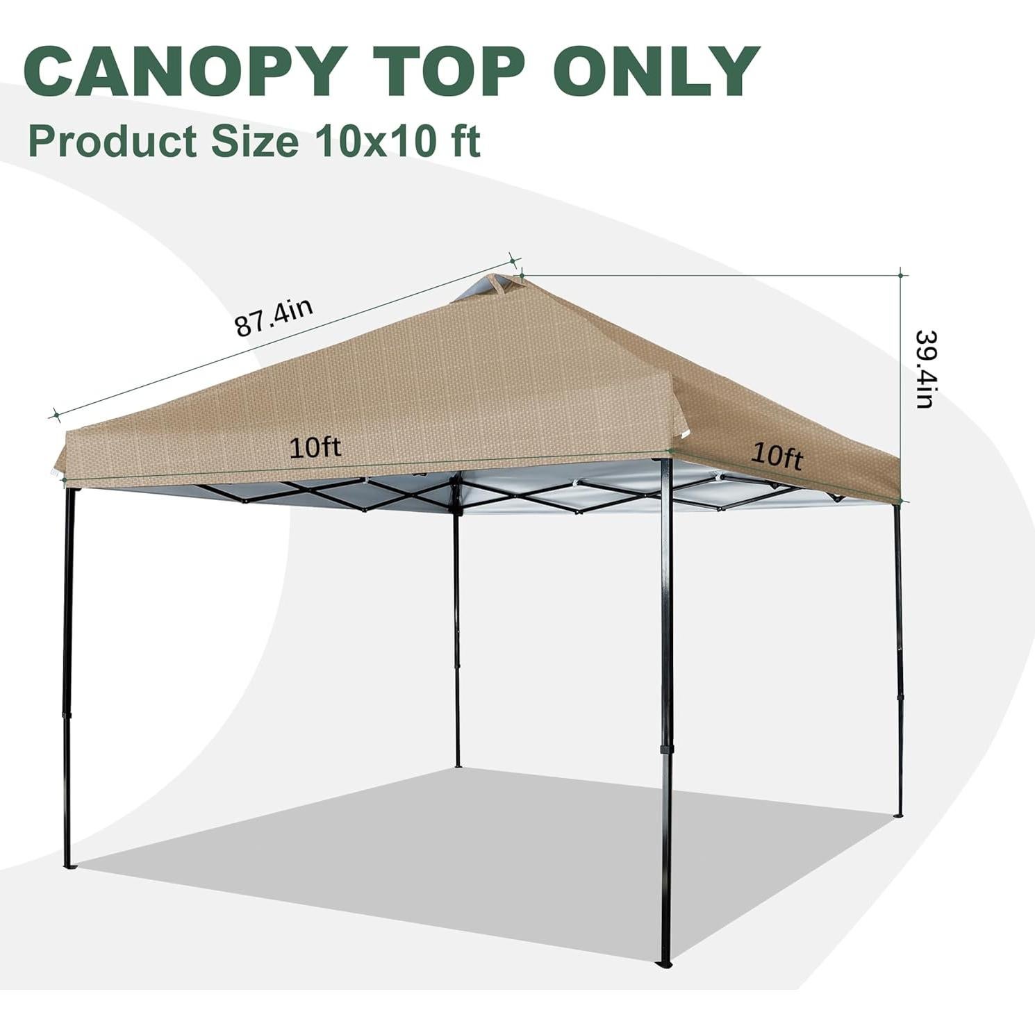 Cubierta de Reemplazo Toldo 10x10 JANCANOPY Beige Ripstop