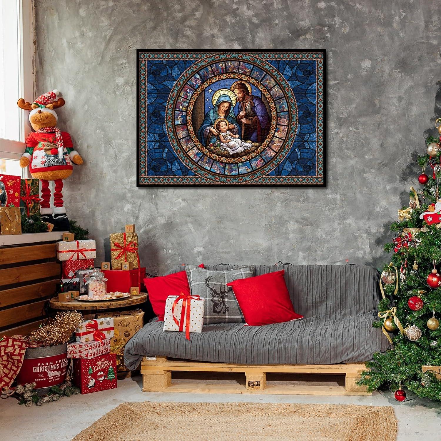 Rompecabezas de Vidrio Templado BBOLDIN Natividad 1000 Piezas