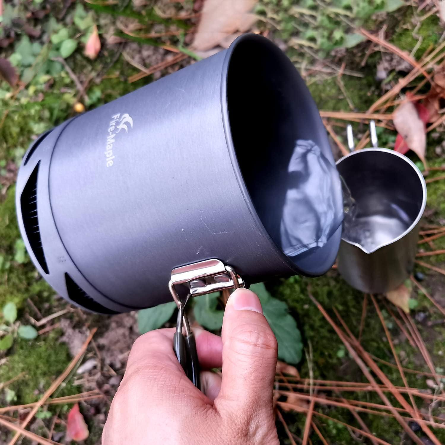 Olla de Camping Fire-Maple 1L Aluminio Anodizado Plegable