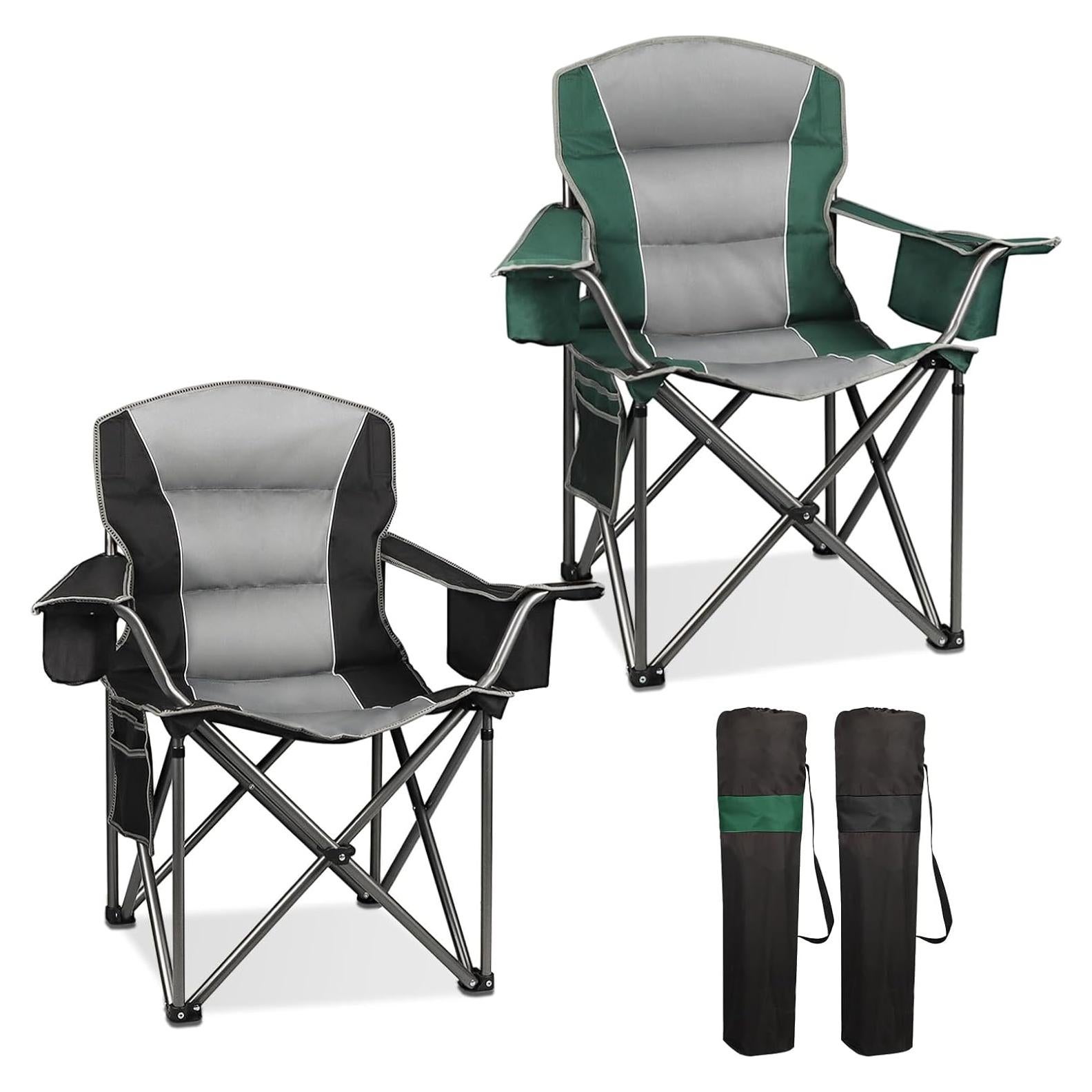 Paquete de 2 Sillas de Camping Northroad Plegables 182 KG