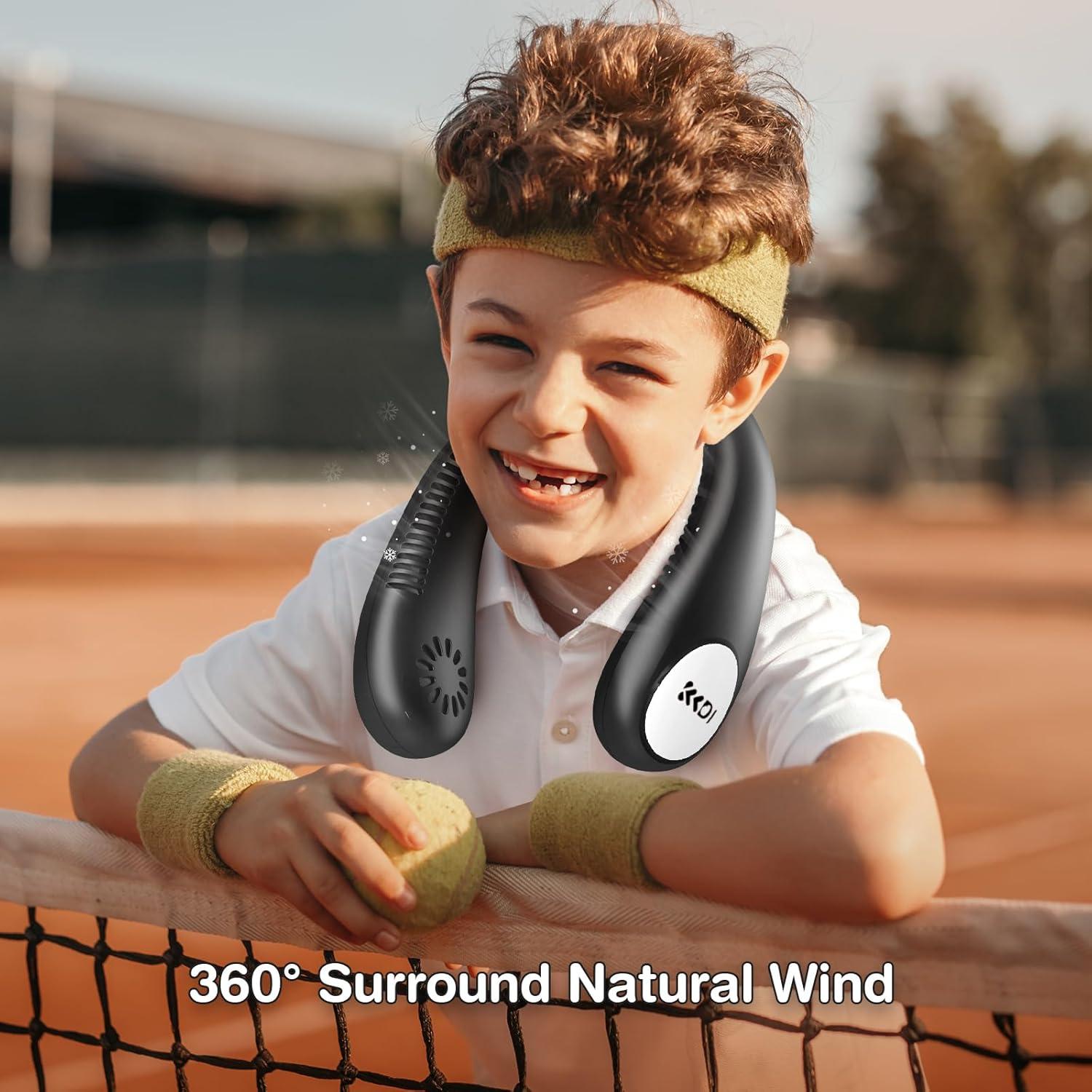 Ventilador de Cuello Kkdi para Niños 2600mAh 4 Velocidades